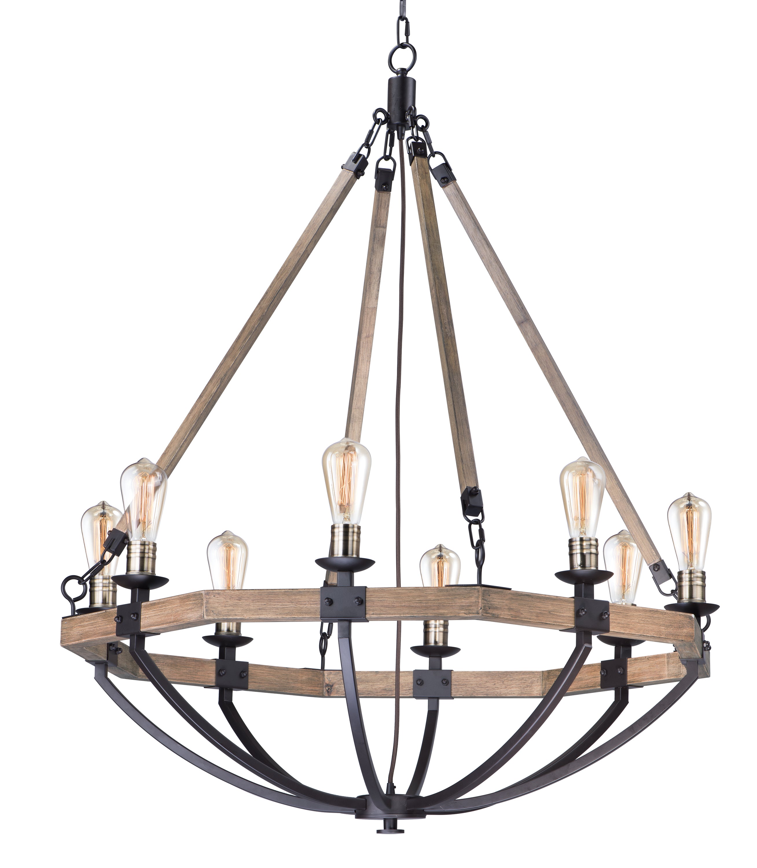 LODGE Chandelier Bronze - 20338WOBZ | MAXIM/ET2