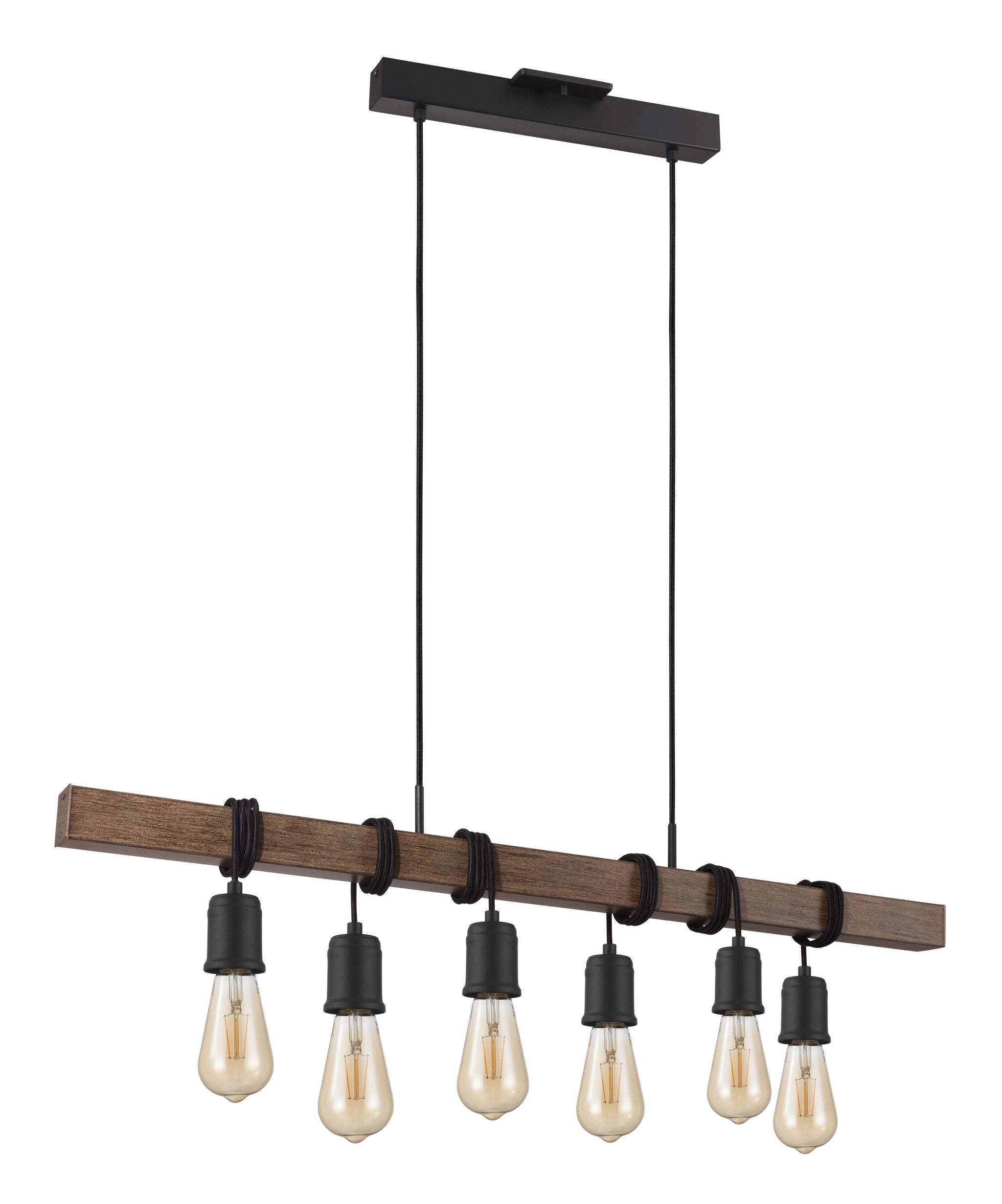 Violon Suspension lineaire Bois, Noir - 204243A | EGLO