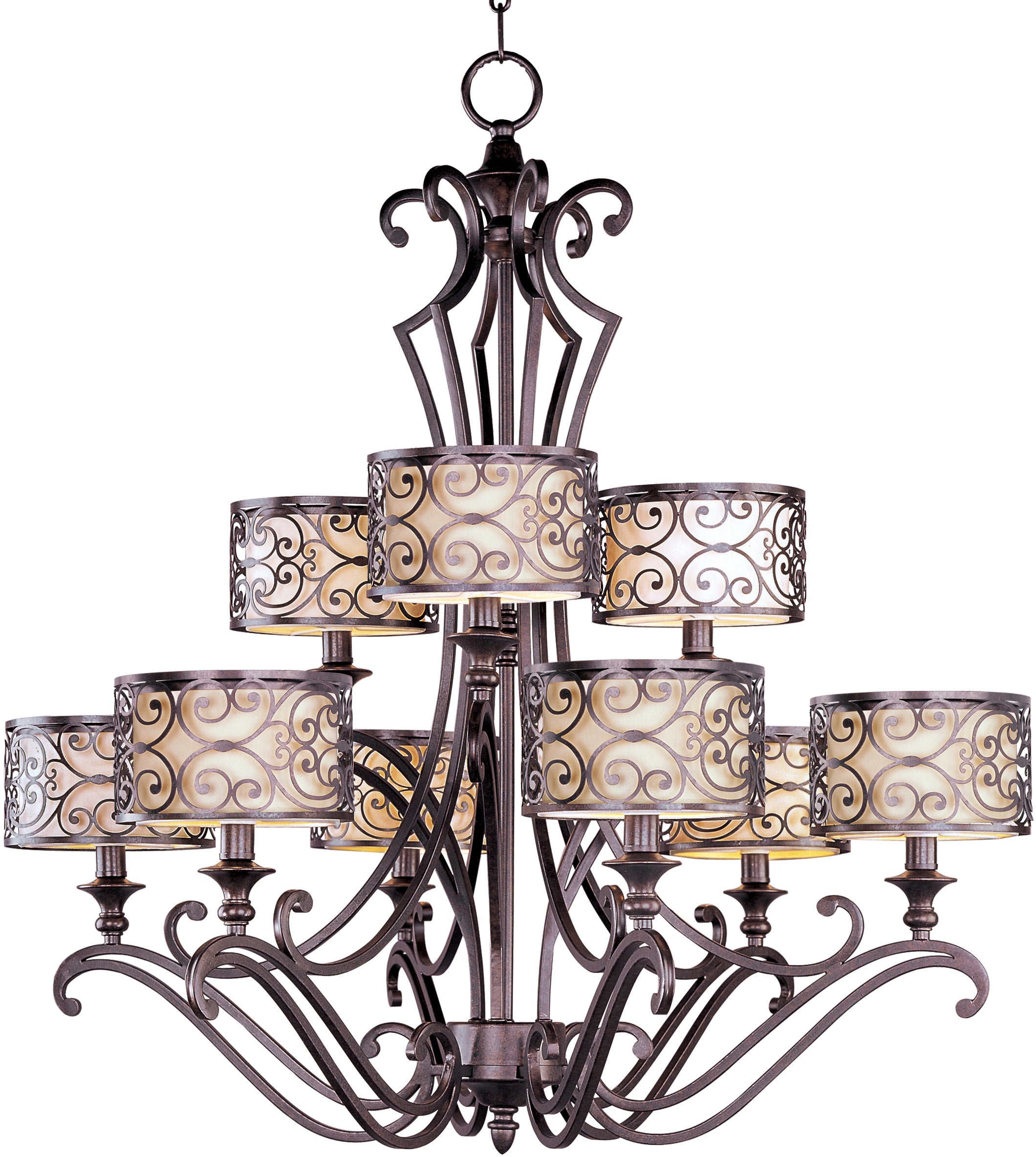 MONDRIAN Chandelier Bronze - 21156WHUB | MAXIM/ET2