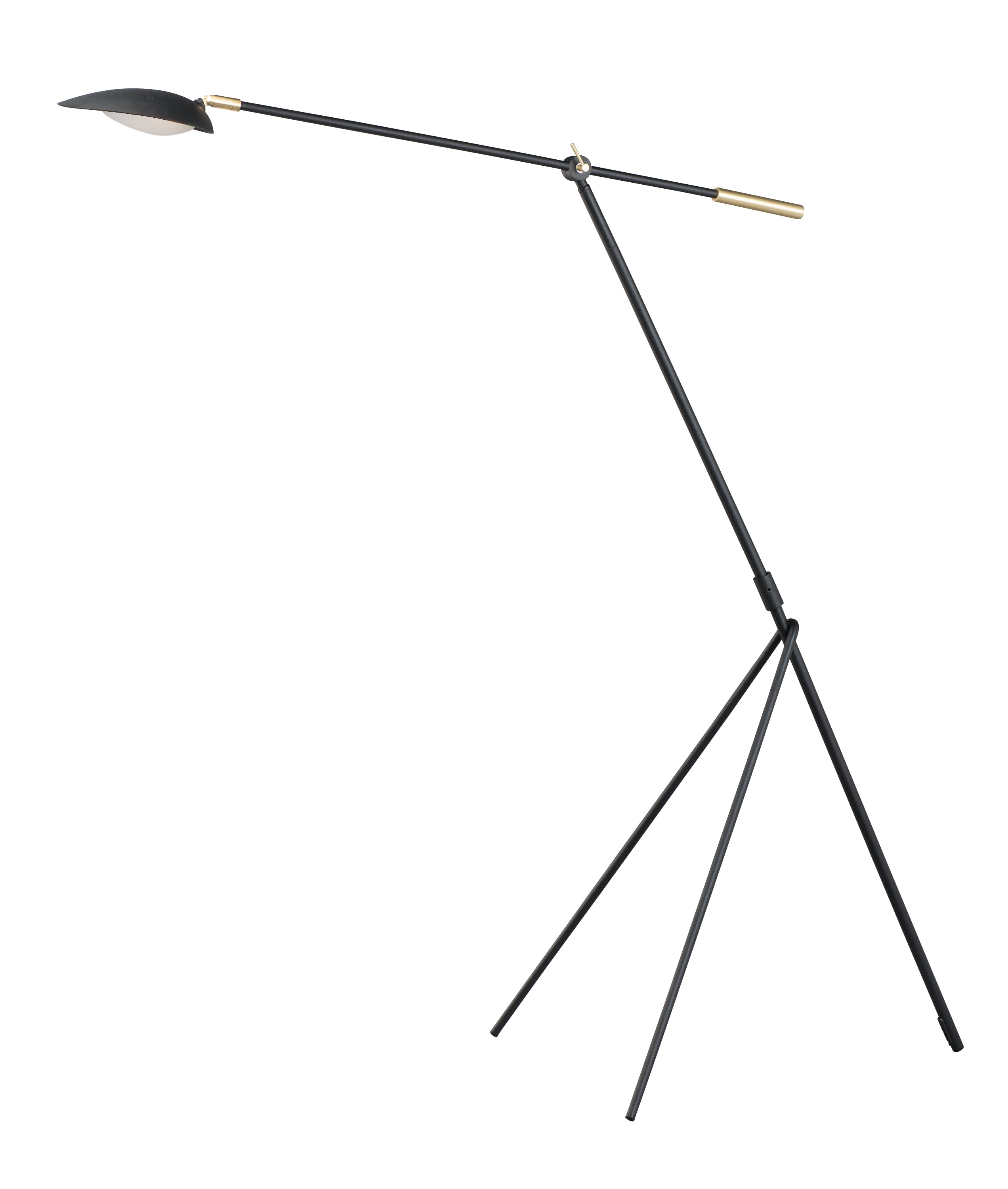 SCAN Floor lamp Black, Gold INTEGRATED LED - 21694BKSBR | MAXIM/ET2