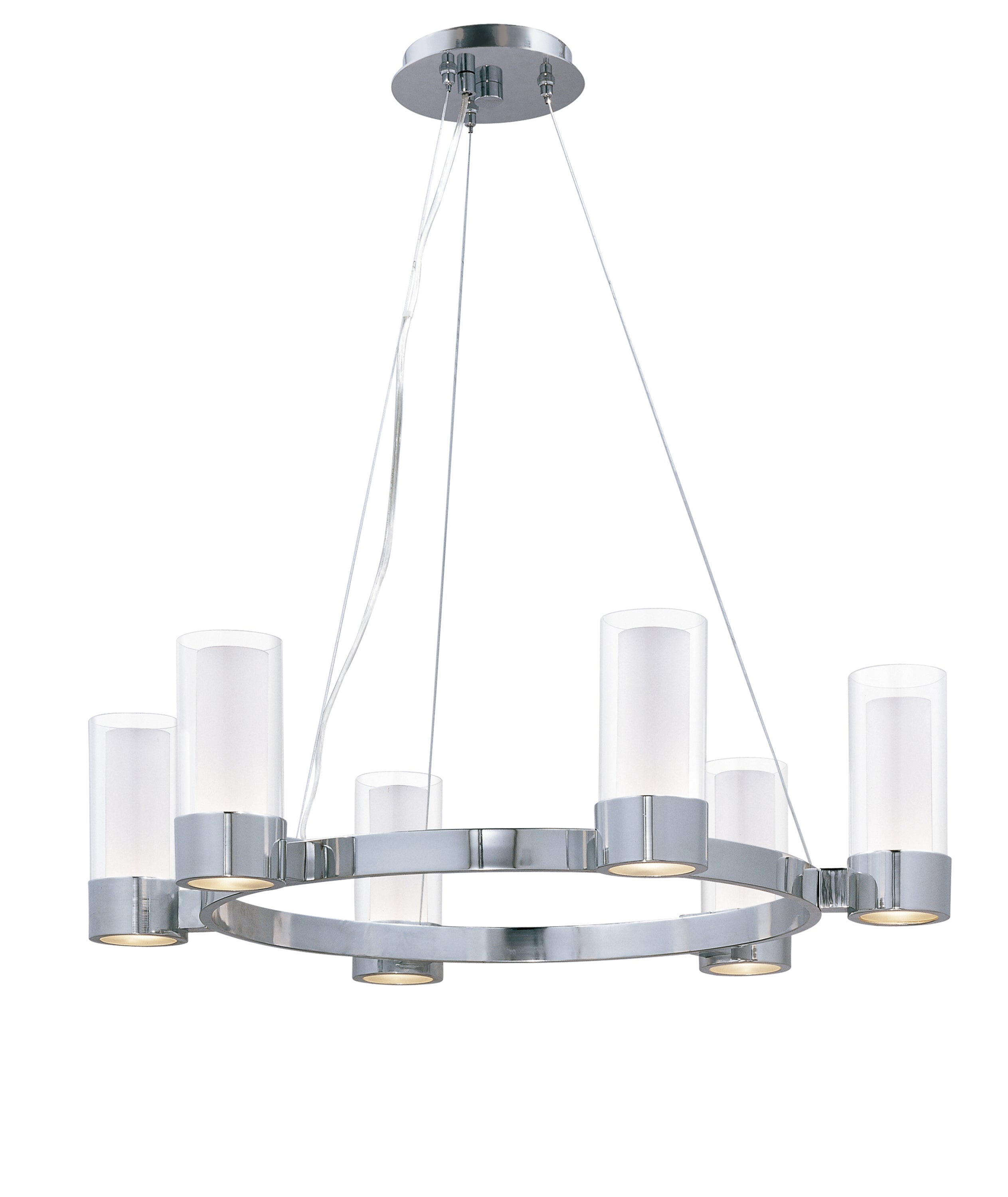 SILO Chandelier Chrome - 23077CLFTPC | MAXIM/ET2