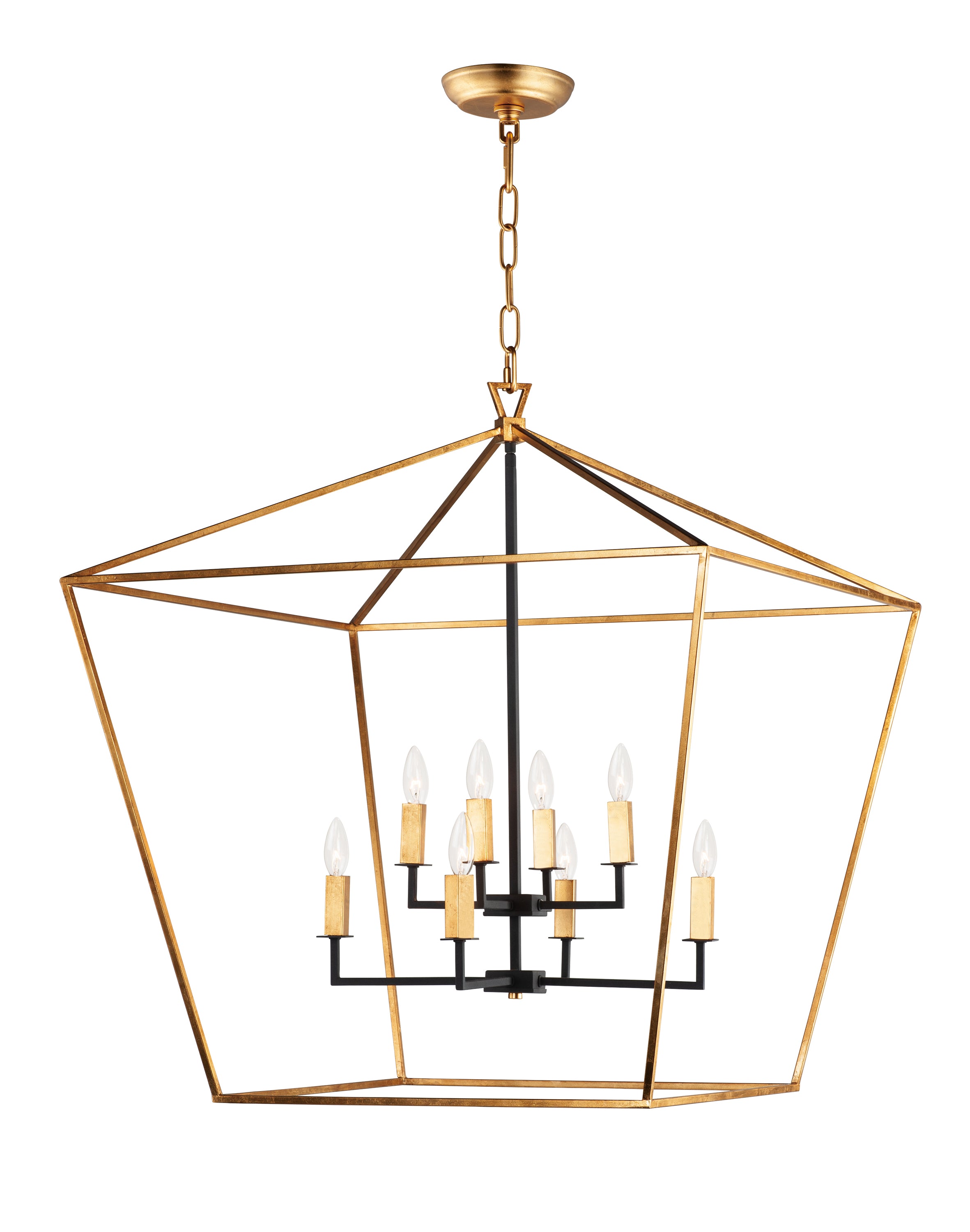 ABODE Chandelier Or, Noir - 25154GLTXB | MAXIM/ET2