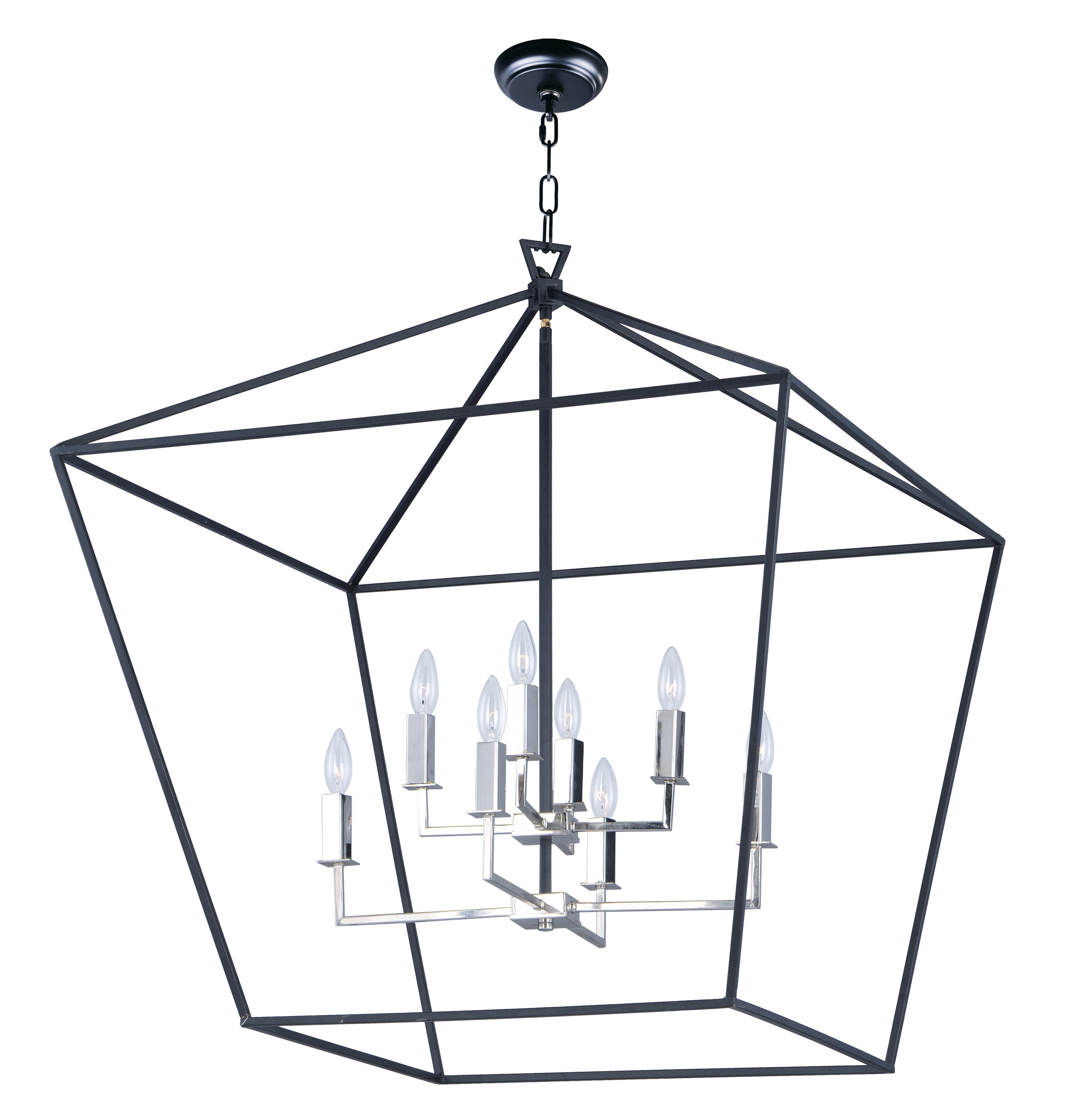 ABODE Chandelier Noir, Nickel - 25154TXBPN | MAXIM/ET2