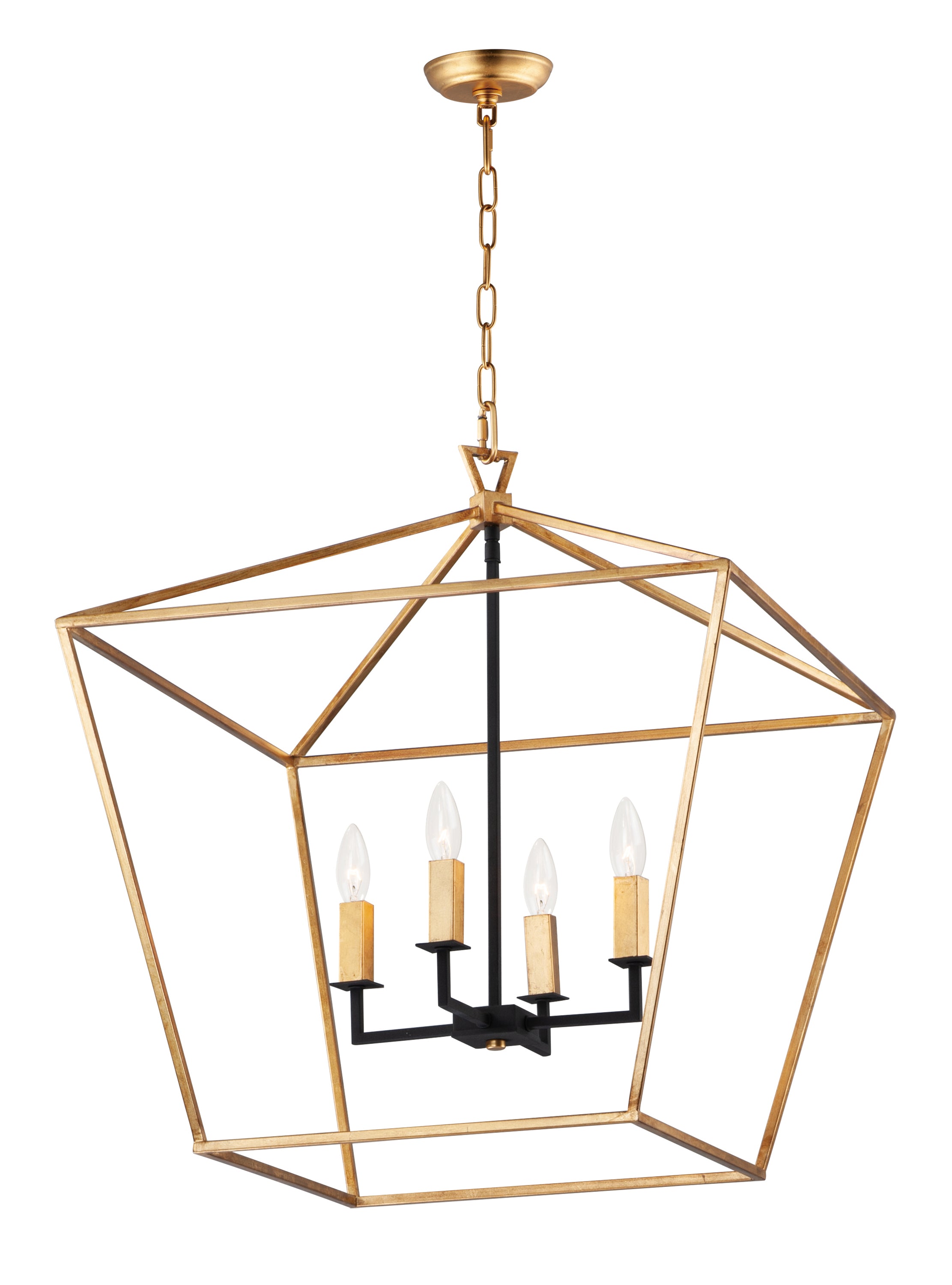 ABODE Chandelier Or, Noir - 25155GLTXB | MAXIM/ET2