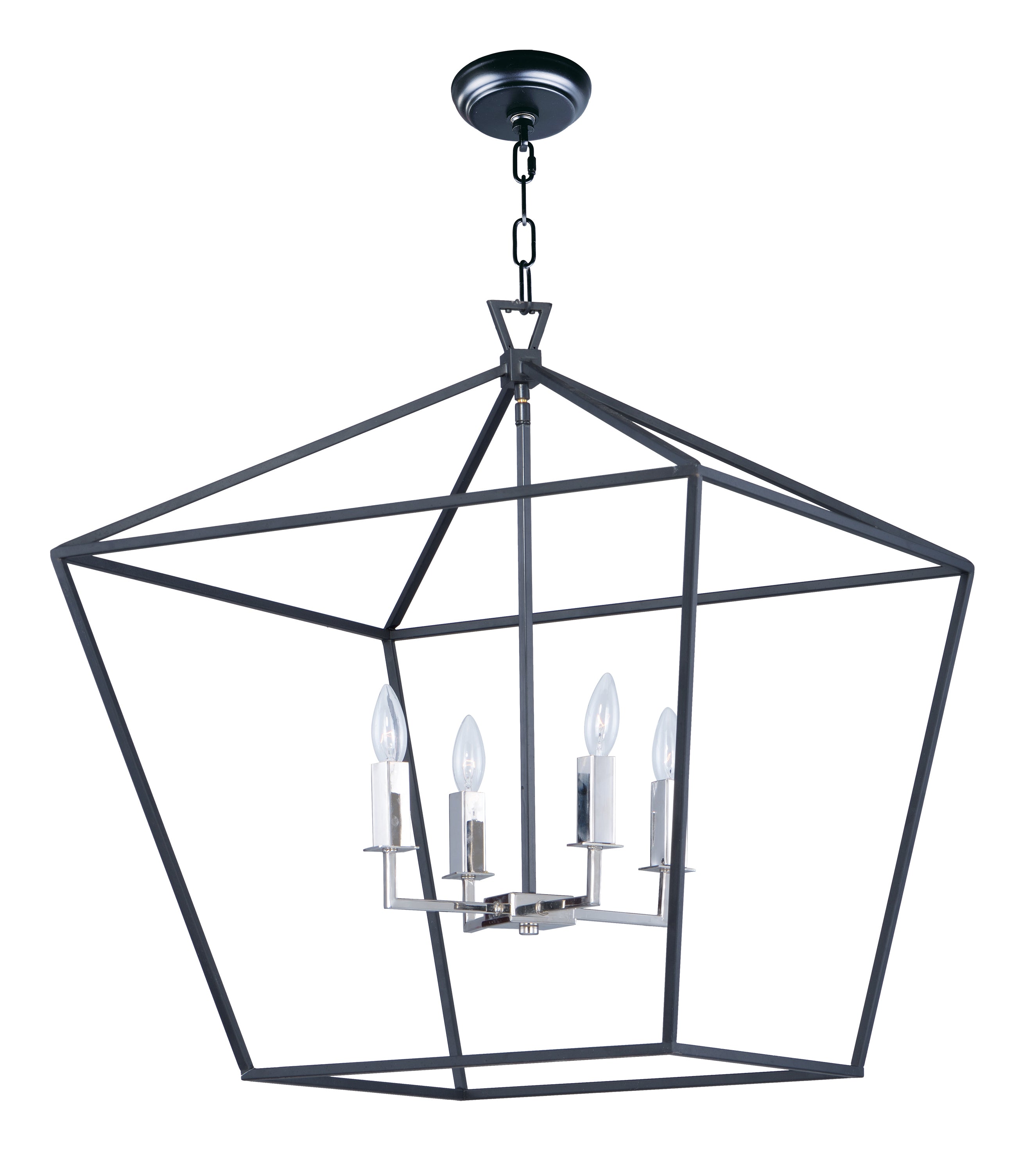 ABODE Chandelier Noir, Nickel - 25155TXBPN | MAXIM/ET2