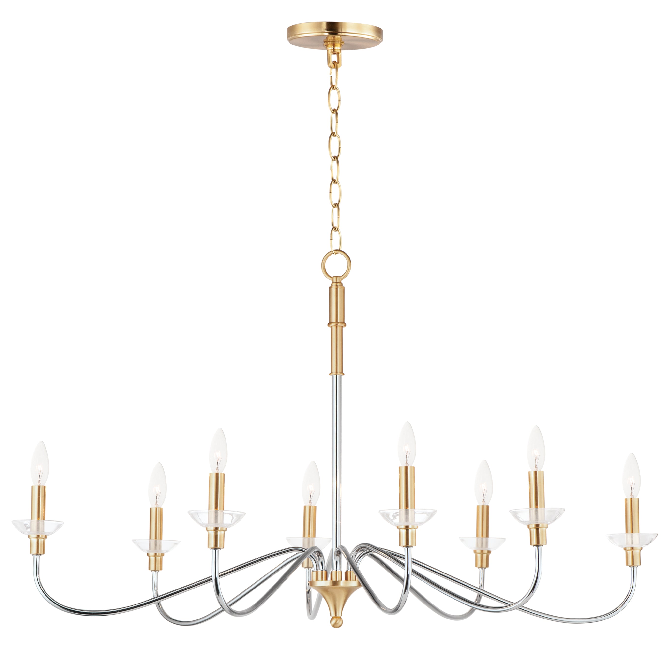 CLARION Chandelier Chrome, Or - 25378CLPCSBR | MAXIM/ET2