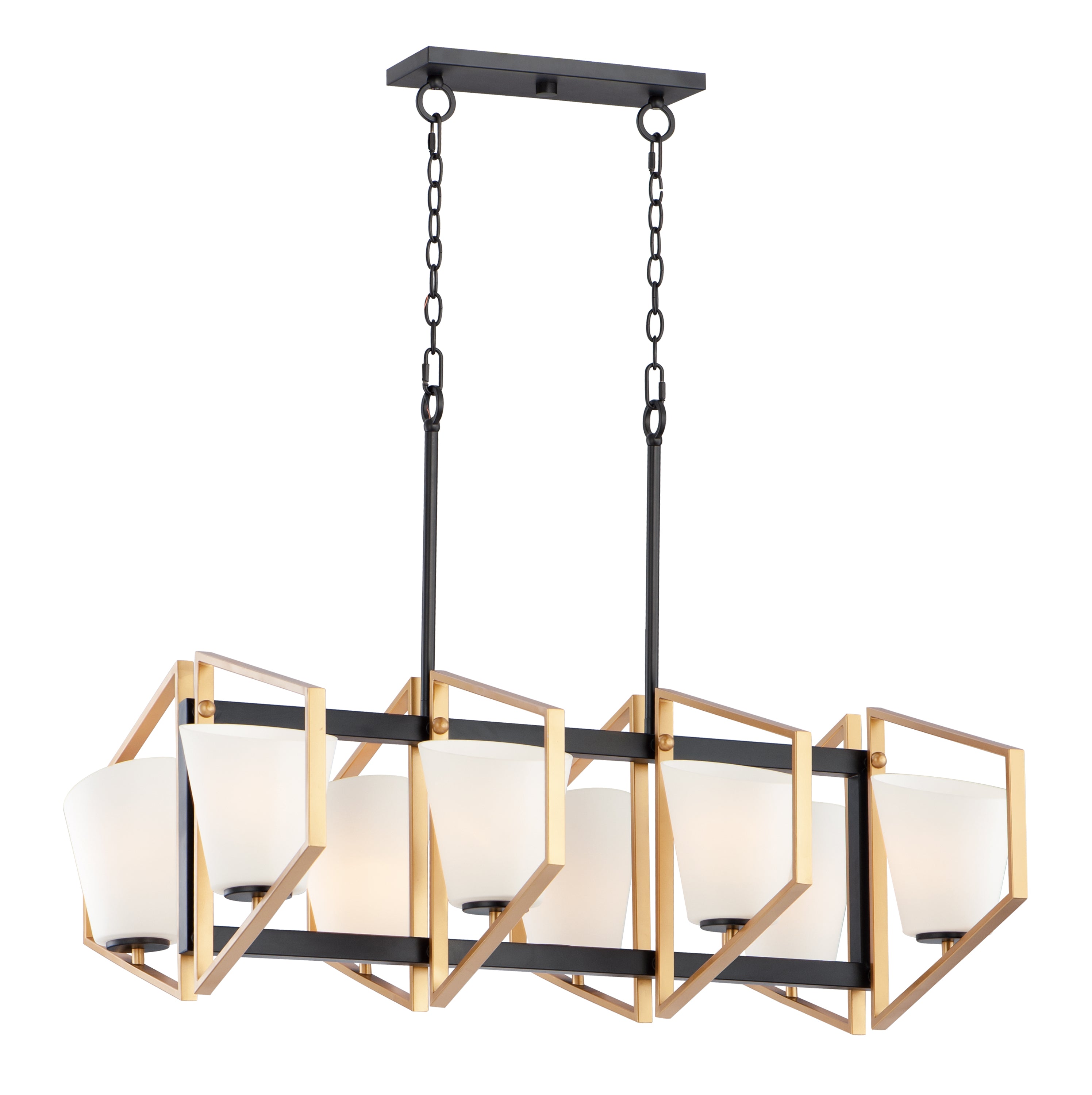 OBLIQUE Chandelier Or, Noir - 26358SWGLDBK | MAXIM/ET2