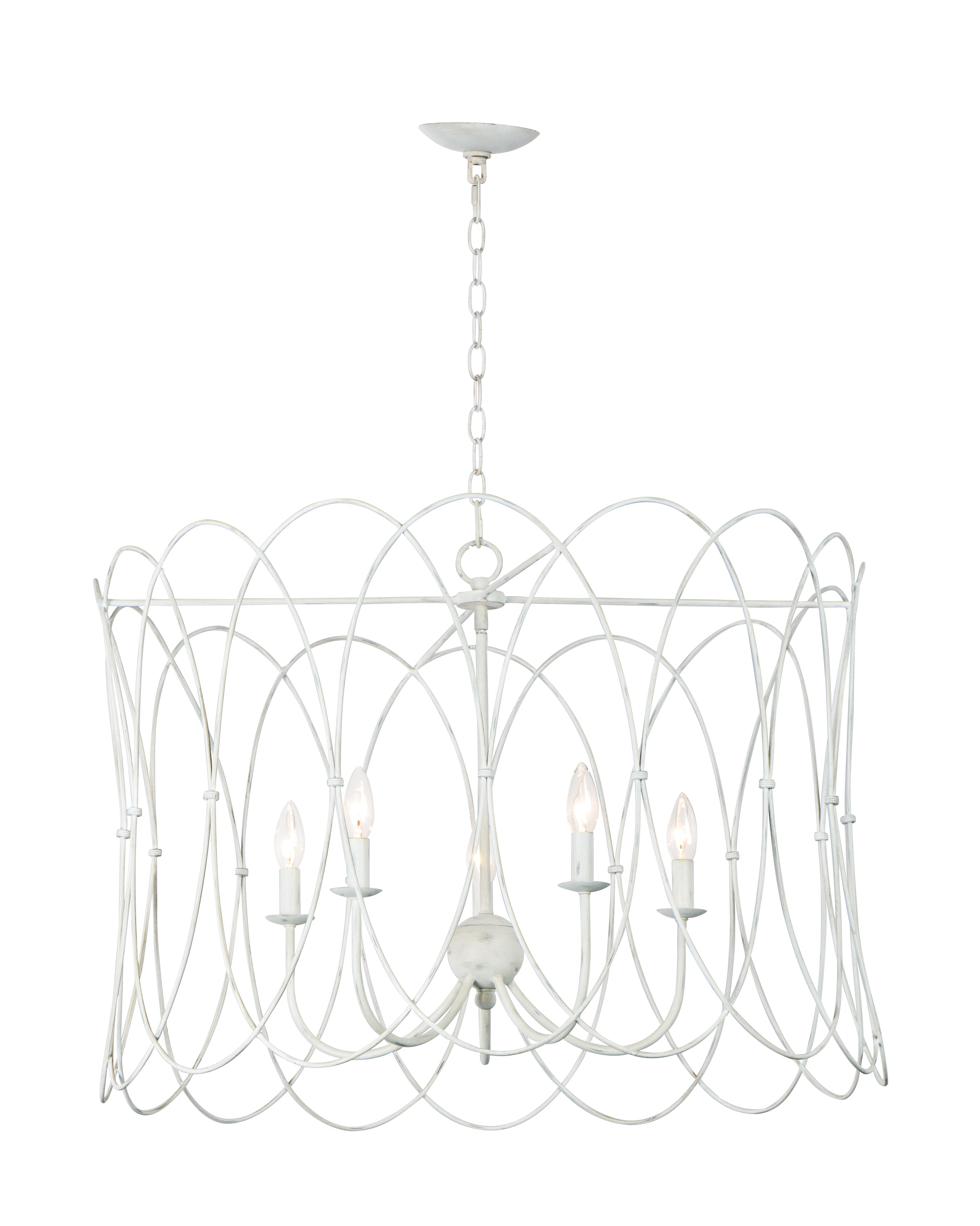 TRELLIS Chandelier Blanc - 27596WWT | MAXIM/ET2