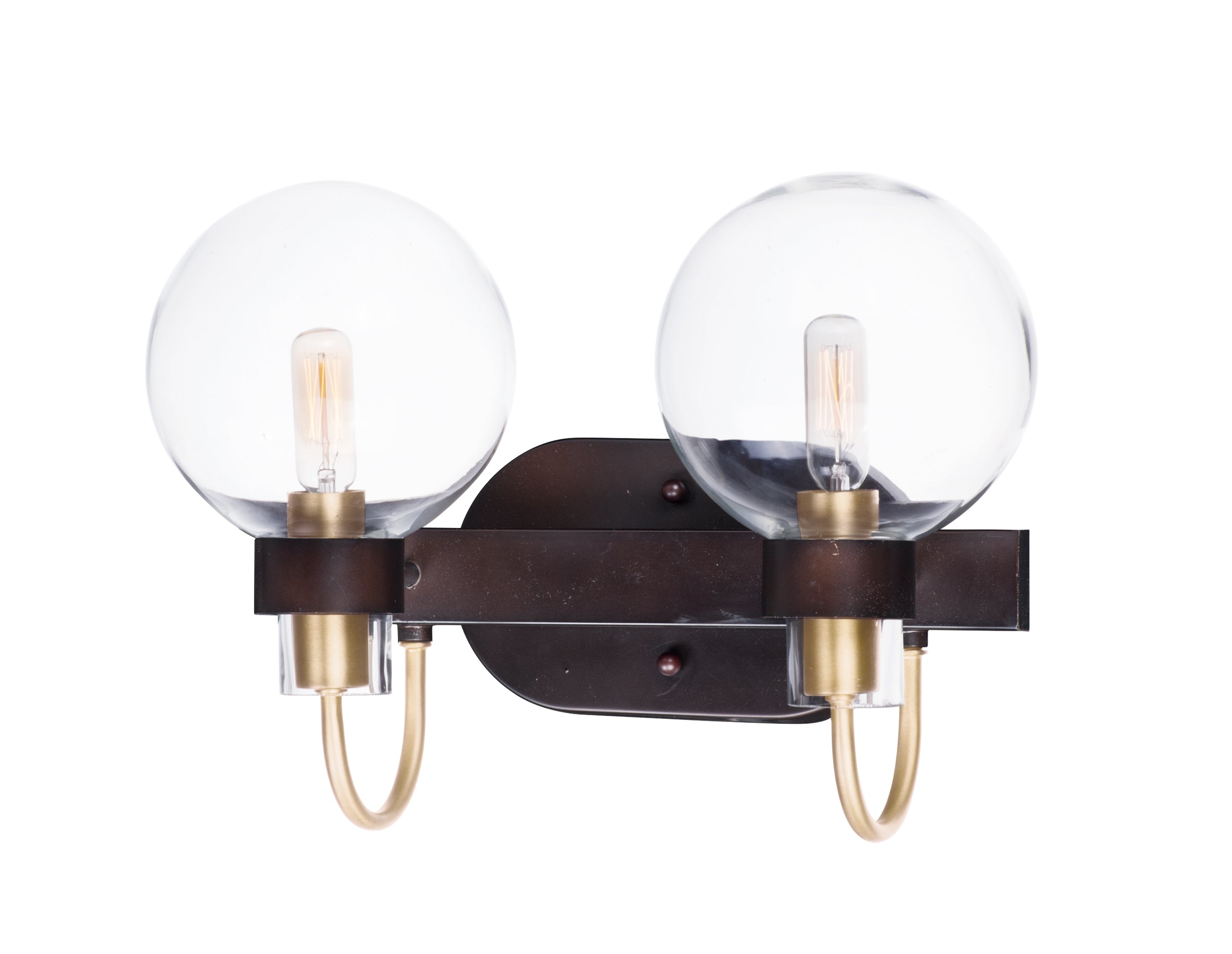 BAUHAUS Bathroom sconce Bronze, Gold - 30512CLBZSBR | MAXIM/ET2