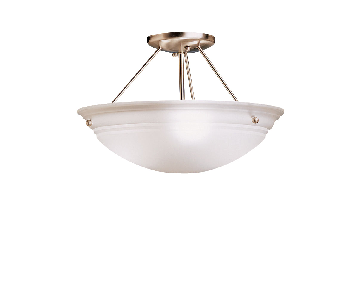 COVE MOLDING TOP GLASS Semi-Flush mount Nickel - 3122NI | KICHLER