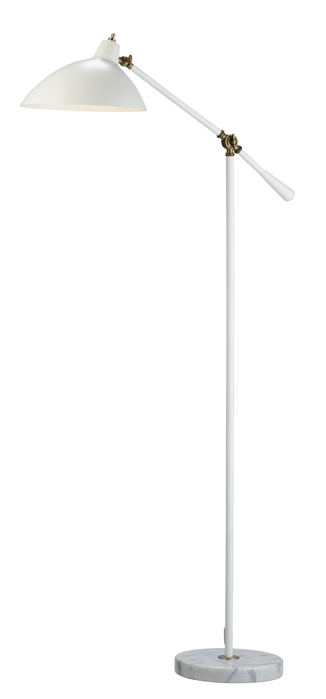 PEGGY Lampe sur pied Or, Blanc - 3169-02 | ADESSO