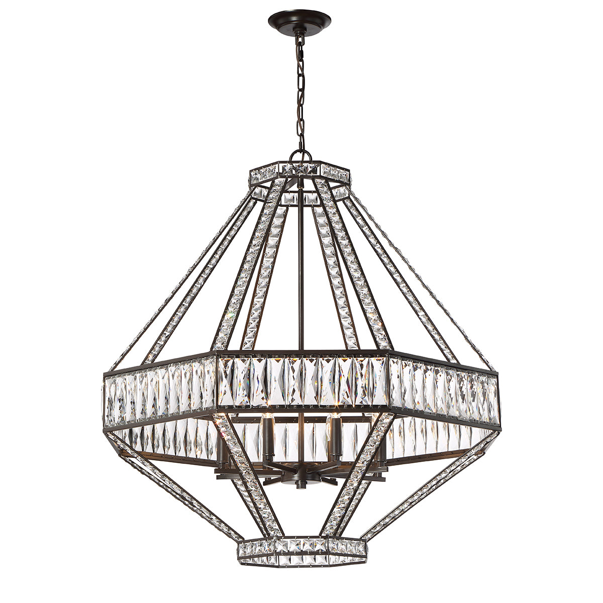 BELLEZZA Chandelier Bronze - 31884-016 | EUROFASE