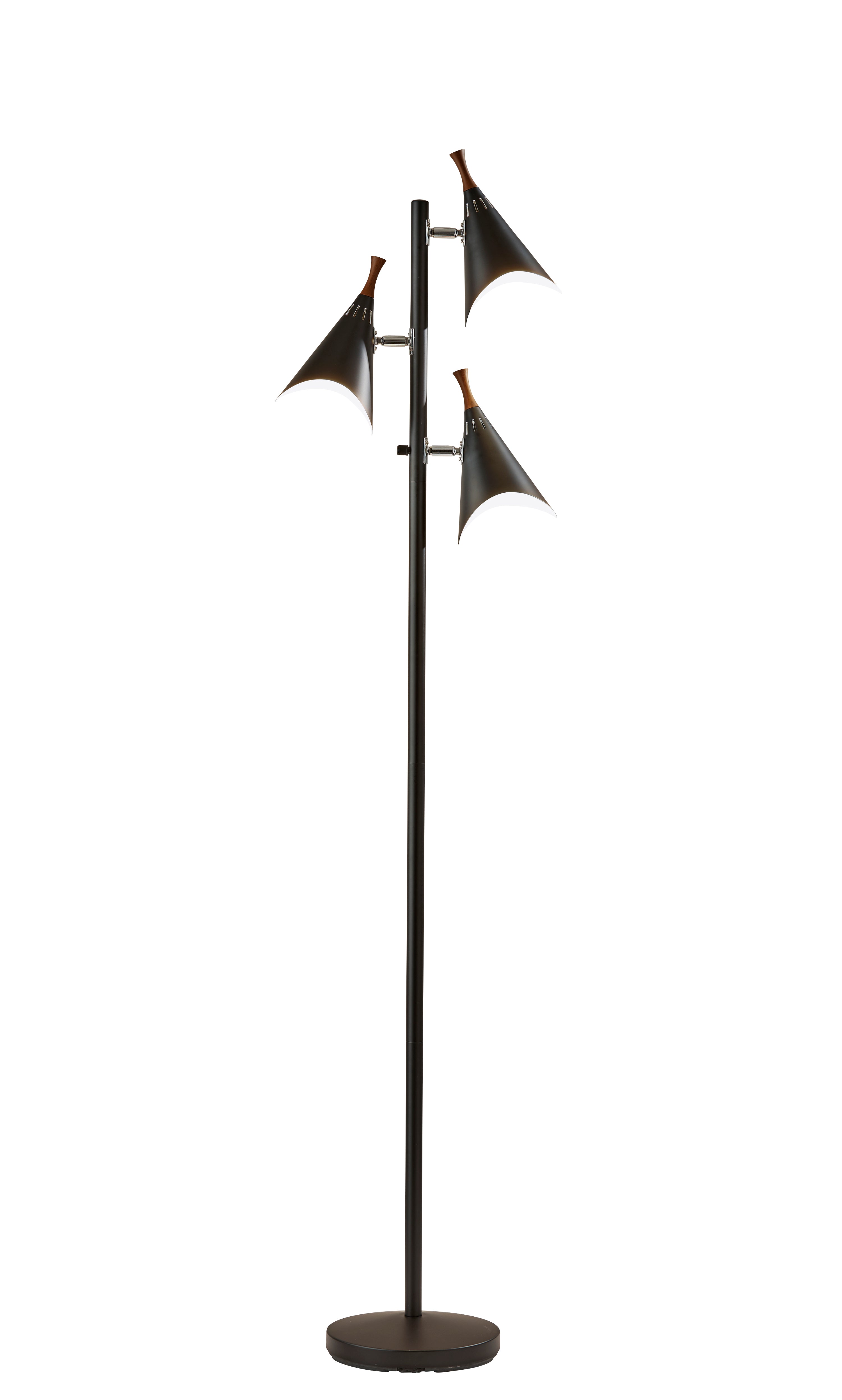 MALCOLM Floor lamp Black, Stainless steel - 3236-01 | ADESSO