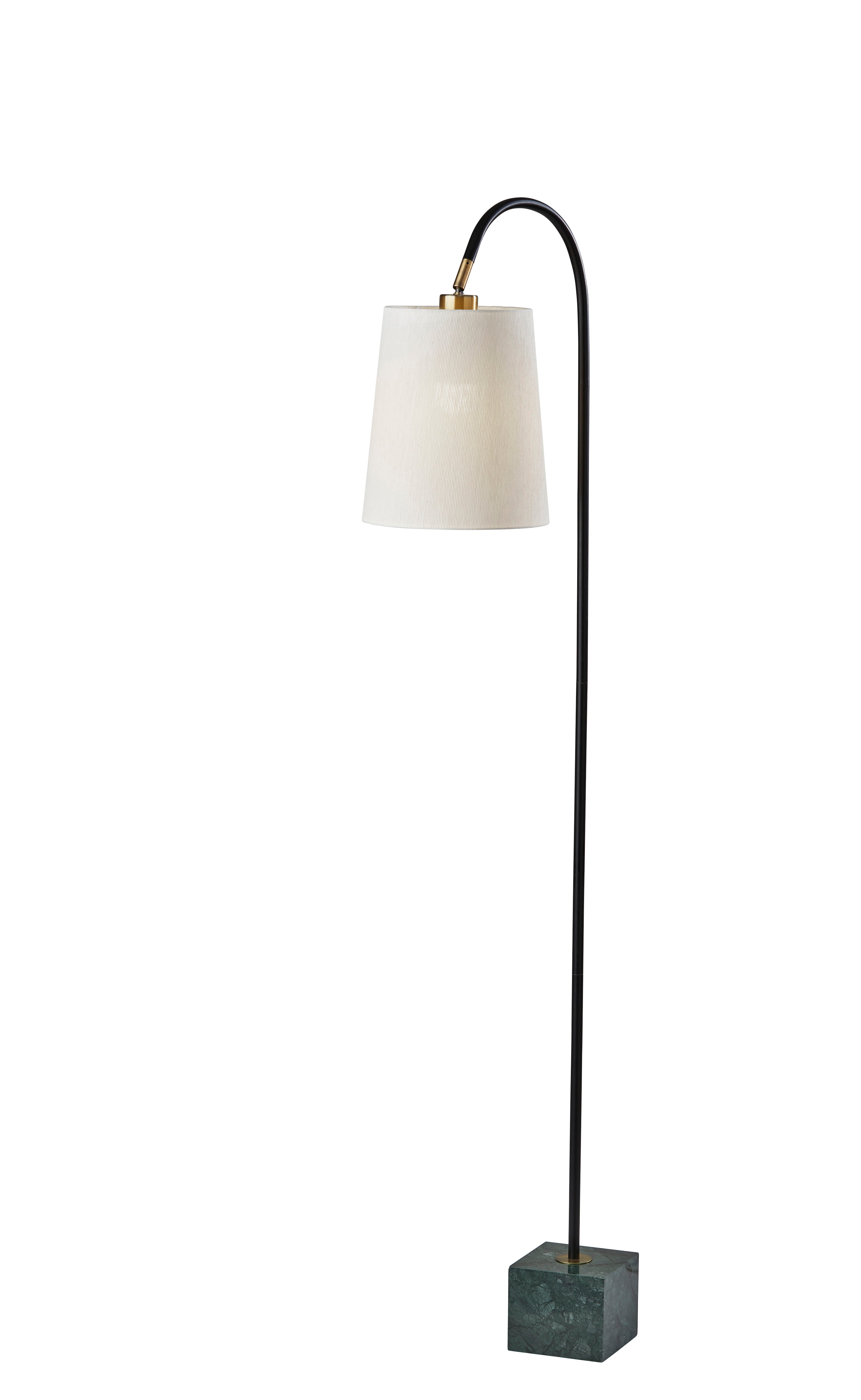 JEFFREY Lampe sur pied Noir, Or - 3399-01 | ADESSO