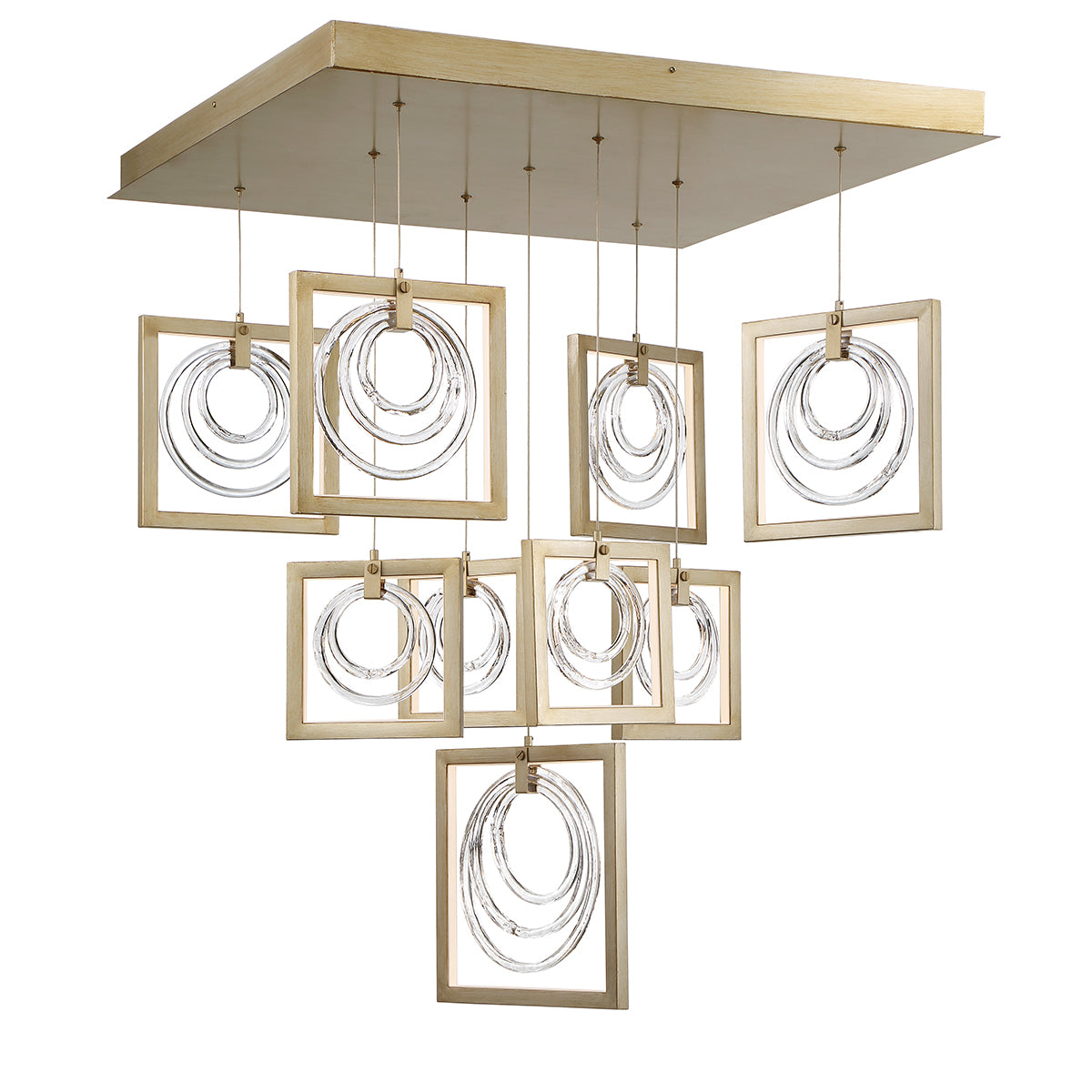 CORINNA Chandelier Nickel DEL INTÉGRÉ - 34056-011 | EUROFASE