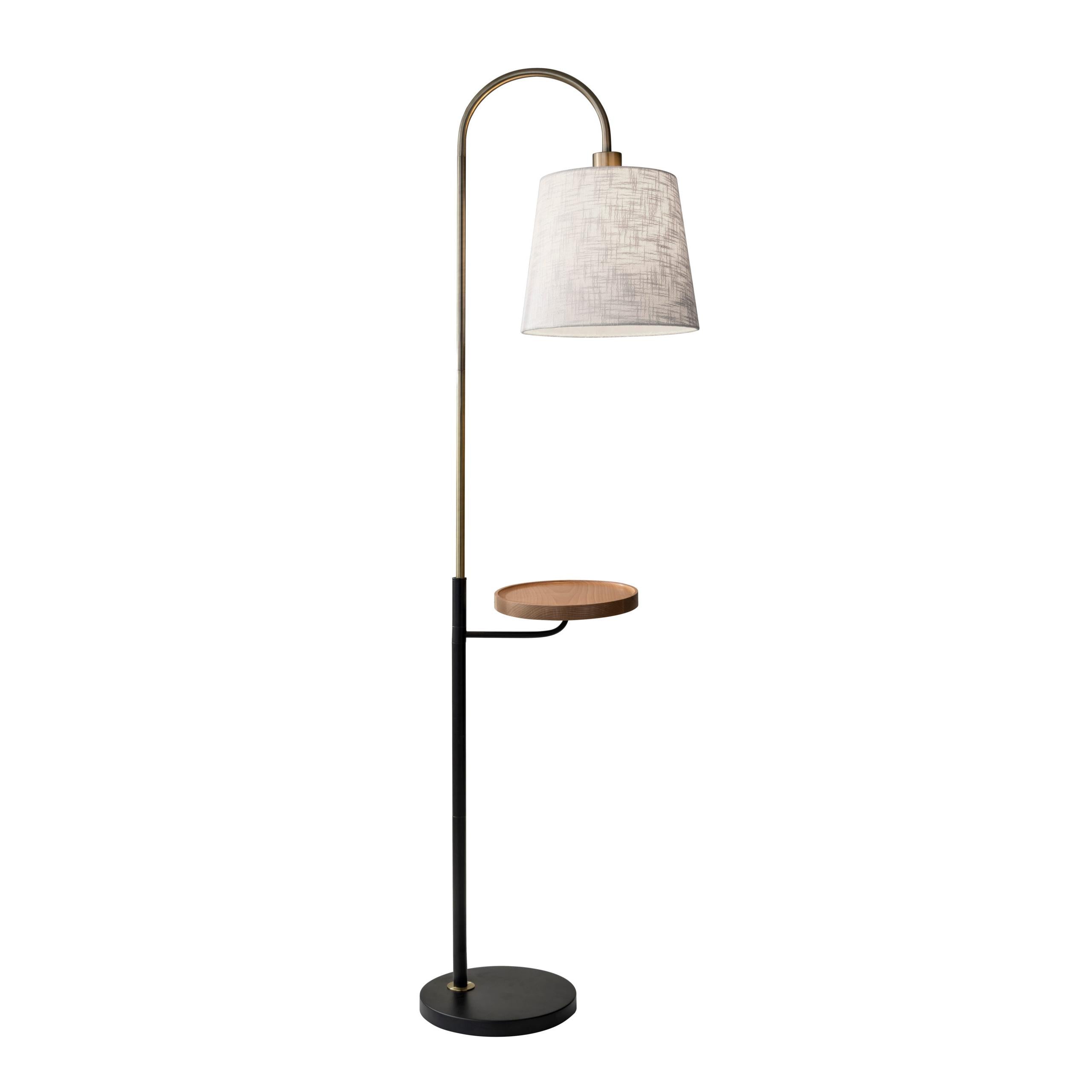 ISAAC Floor lamp Black, Gold - 3408-21 | ADESSO