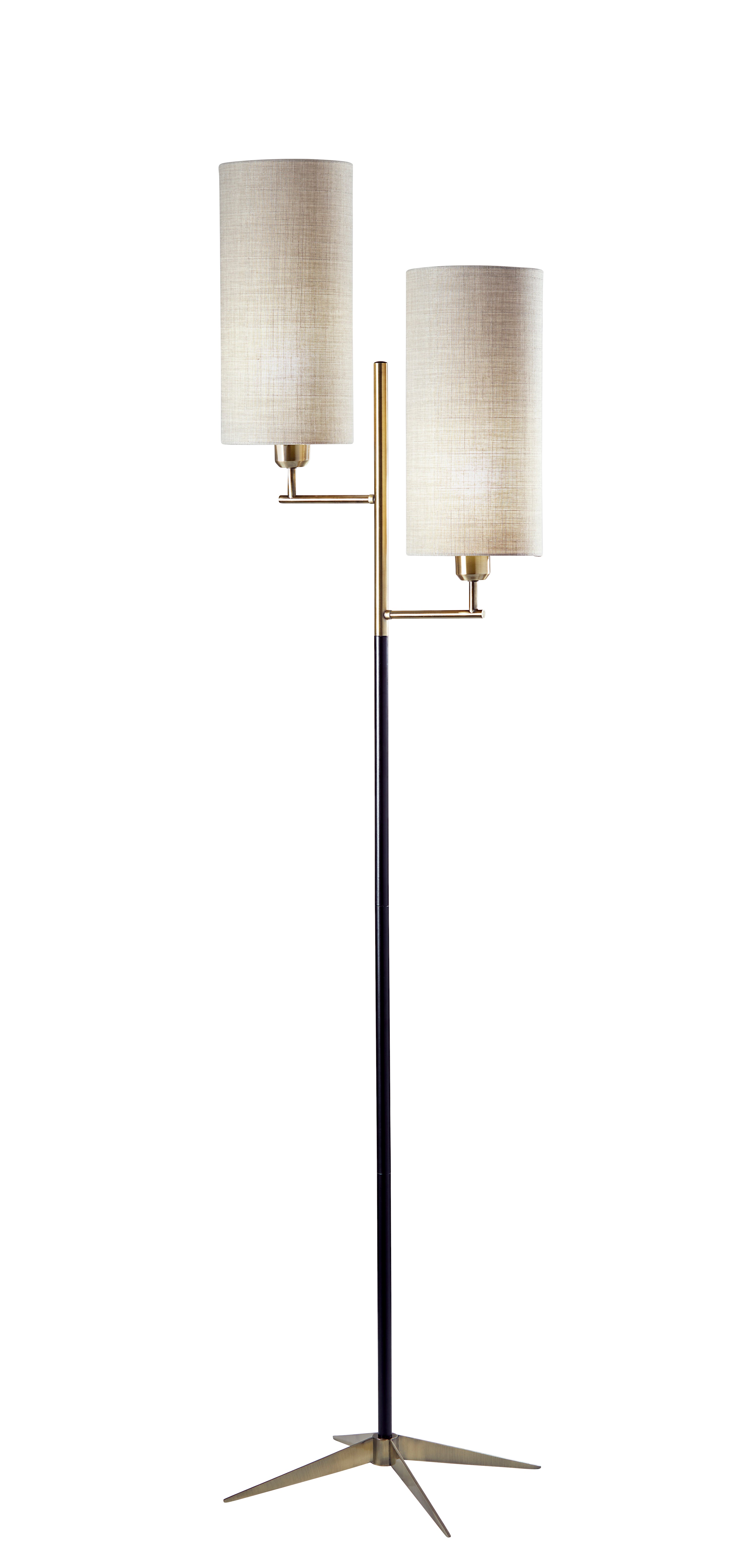 OWEN Floor lamp Black, Gold - 3474-01 | ADESSO