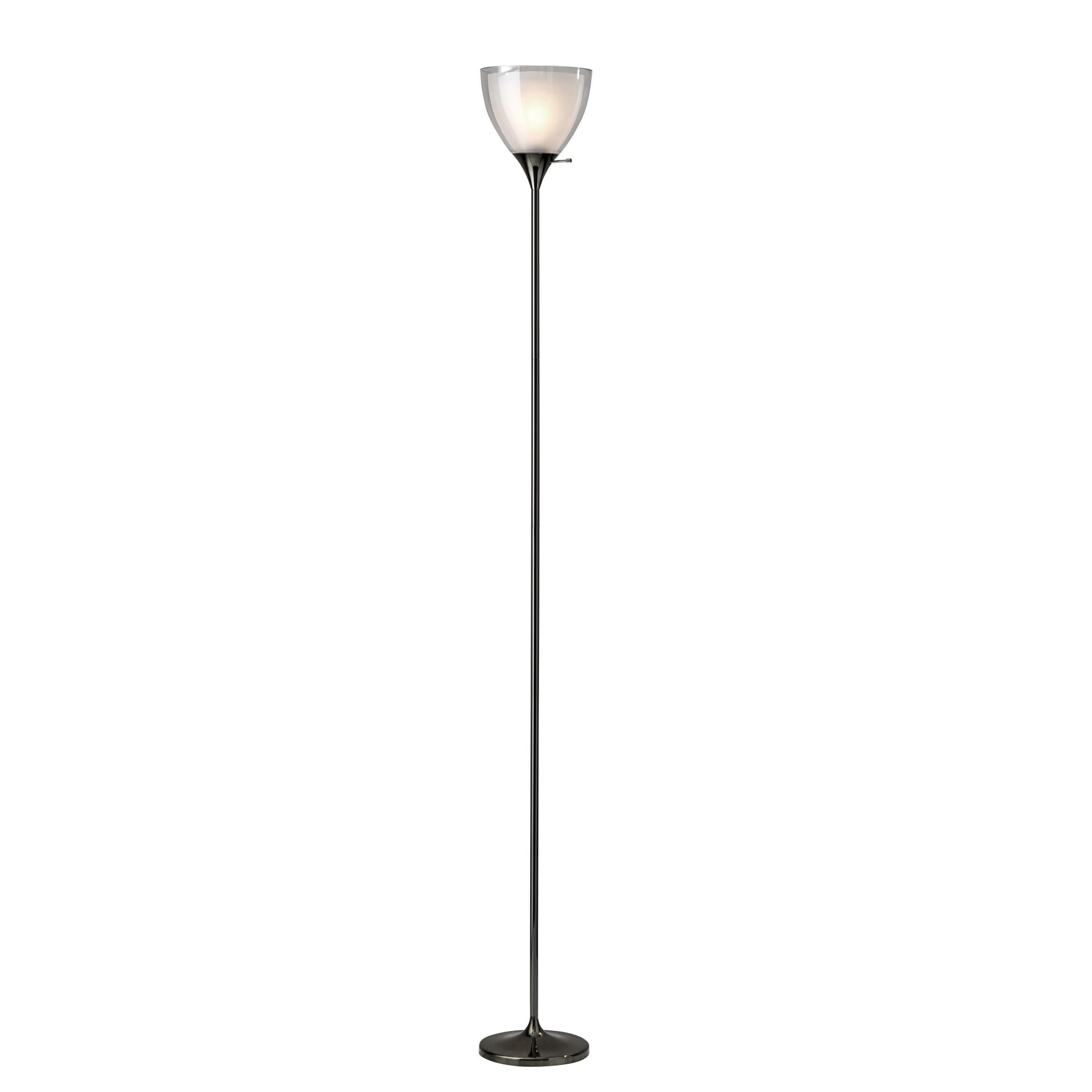 PRESLEY Lampe sur pied Noir, Nickel - 3565-01 | ADESSO