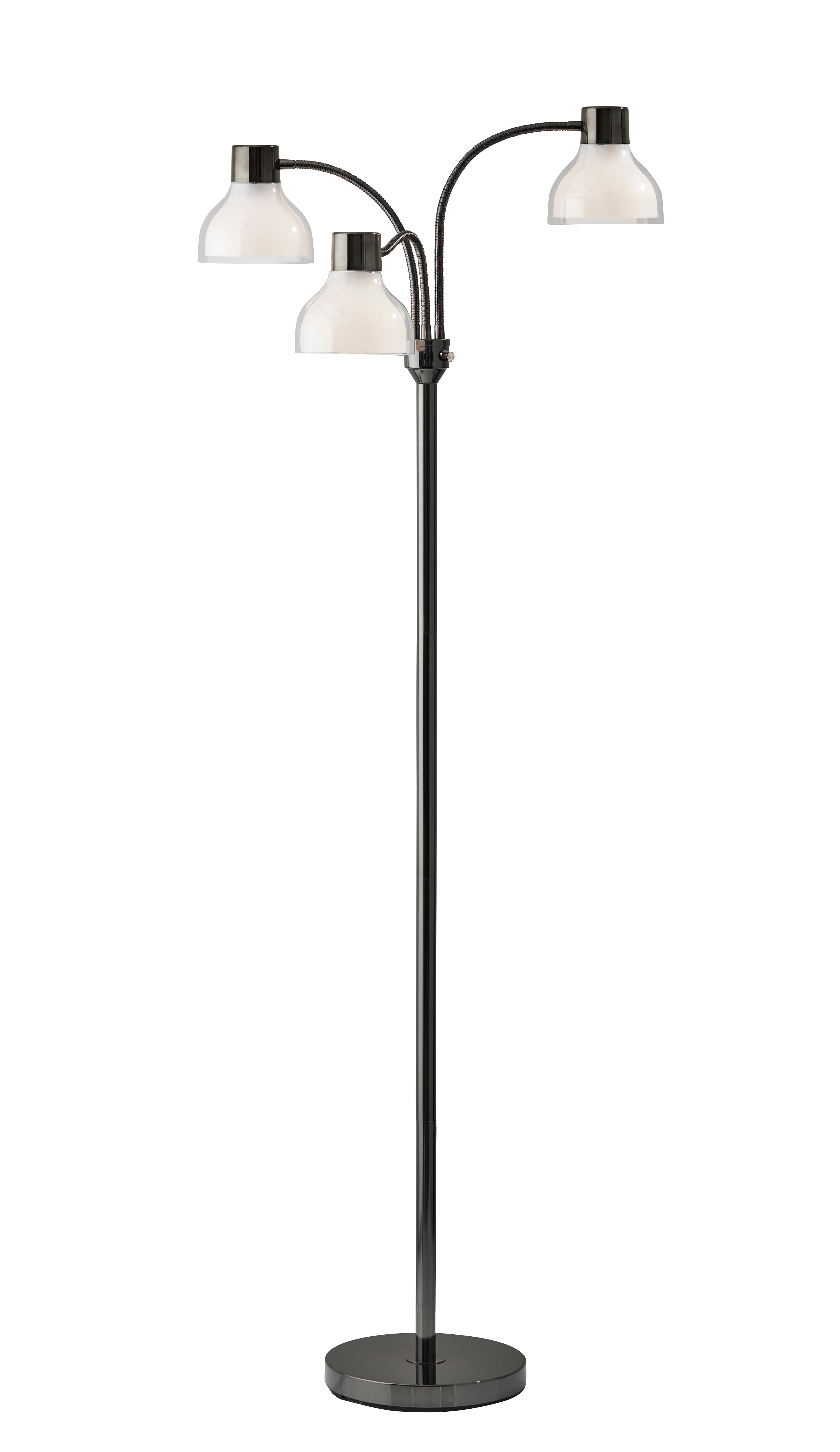 PRESLEY Floor lamp Black, Nickel - 3566-01 | ADESSO