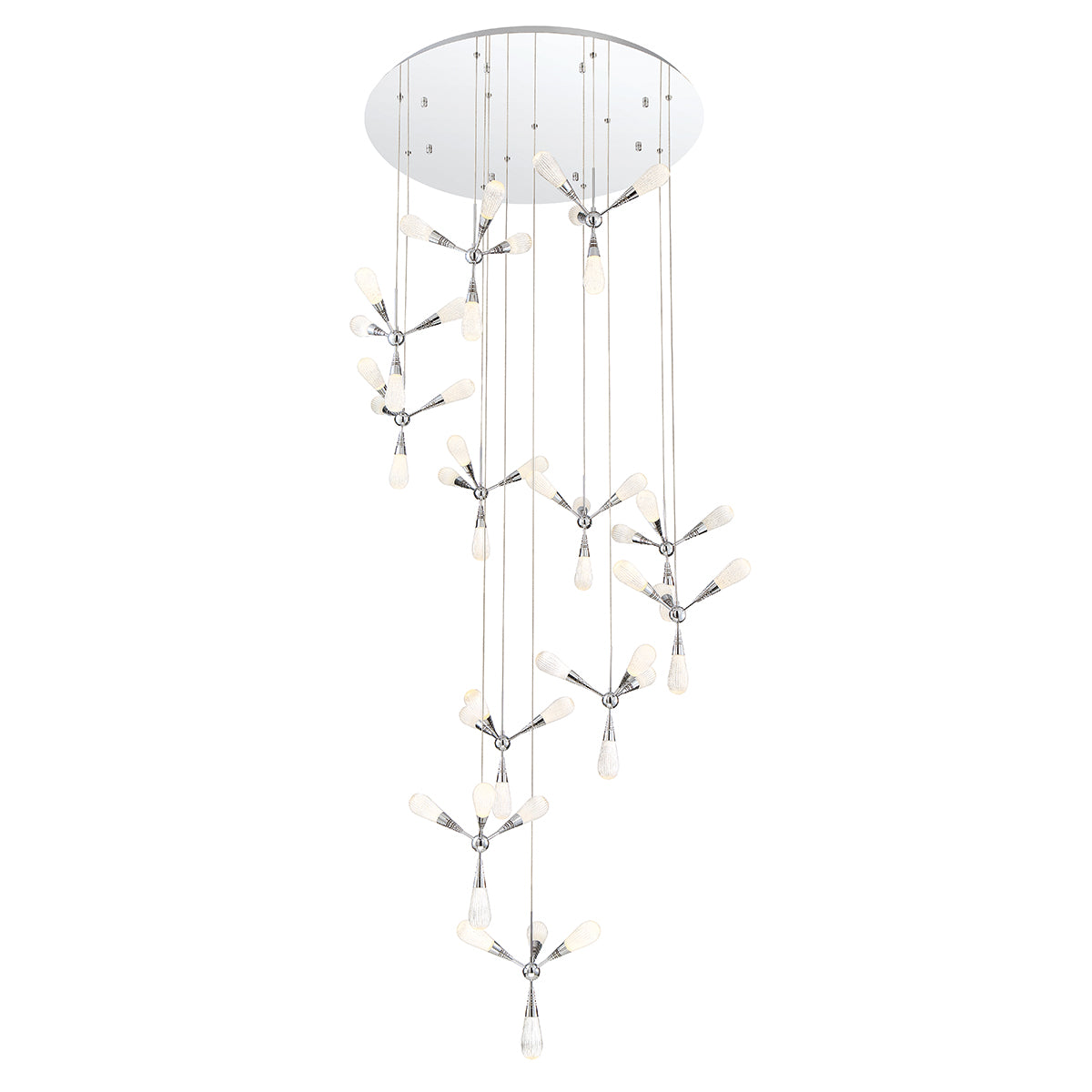 MANNING Chandelier Chrome DEL INTÉGRÉ - 35734-017 | EUROFASE