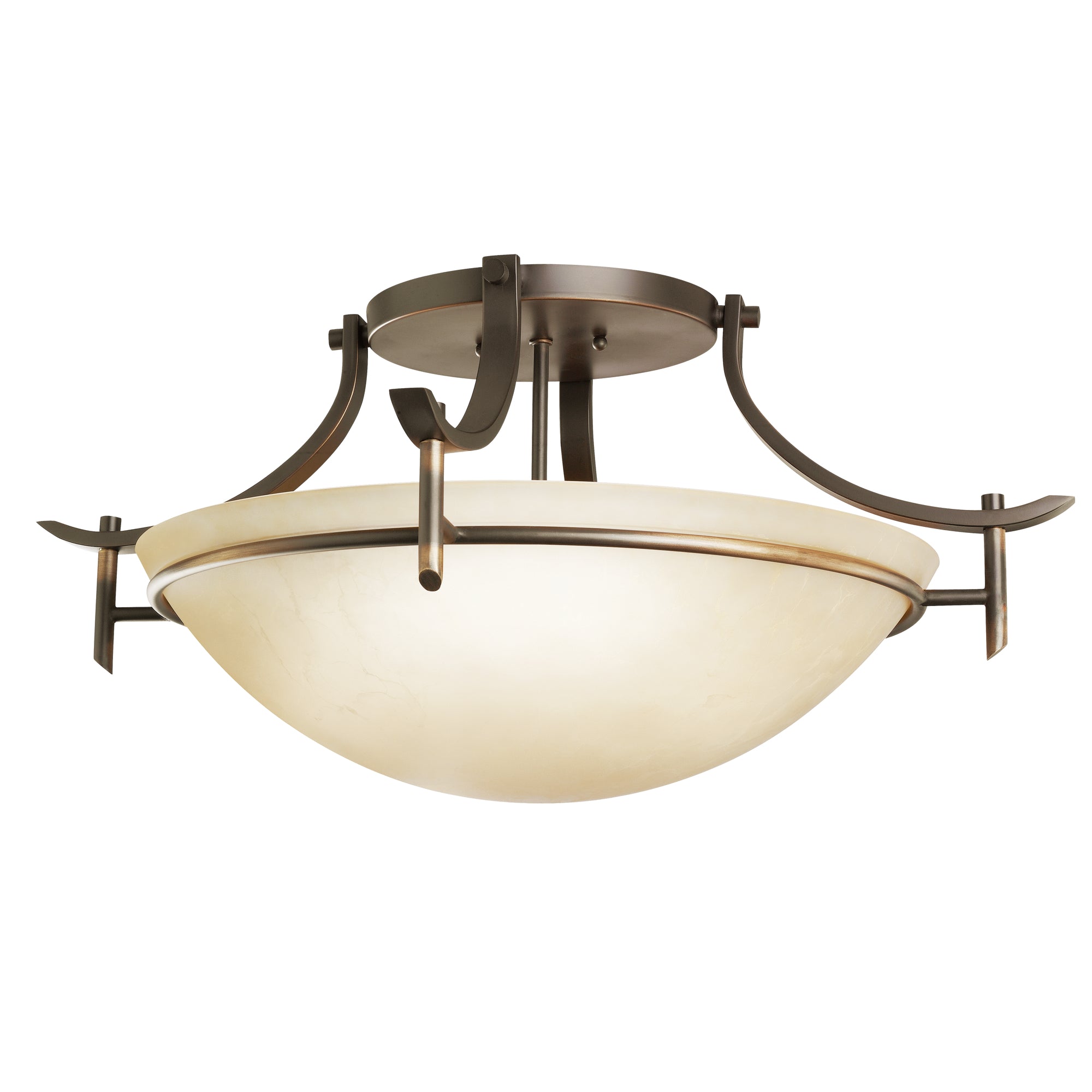 OLYMPIA Semi plafonnier Bronze - 3606OZ | KICHLER