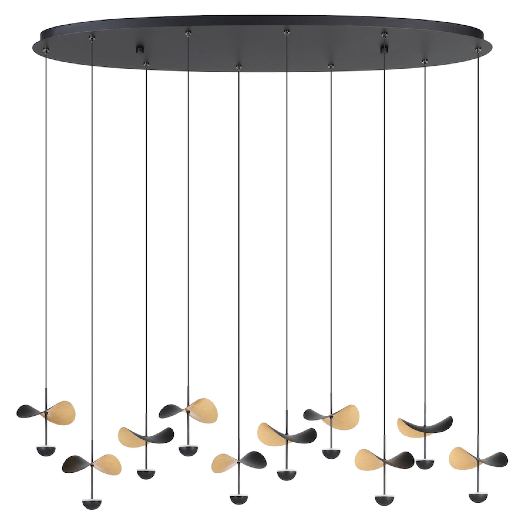 DRACERA Suspension Noir, Or DEL INTÉGRÉ - 390342A | EGLO