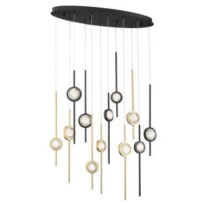 BARLETTA Chandelier Black - 39466-037 INTEGRATED LED | EUROFASE