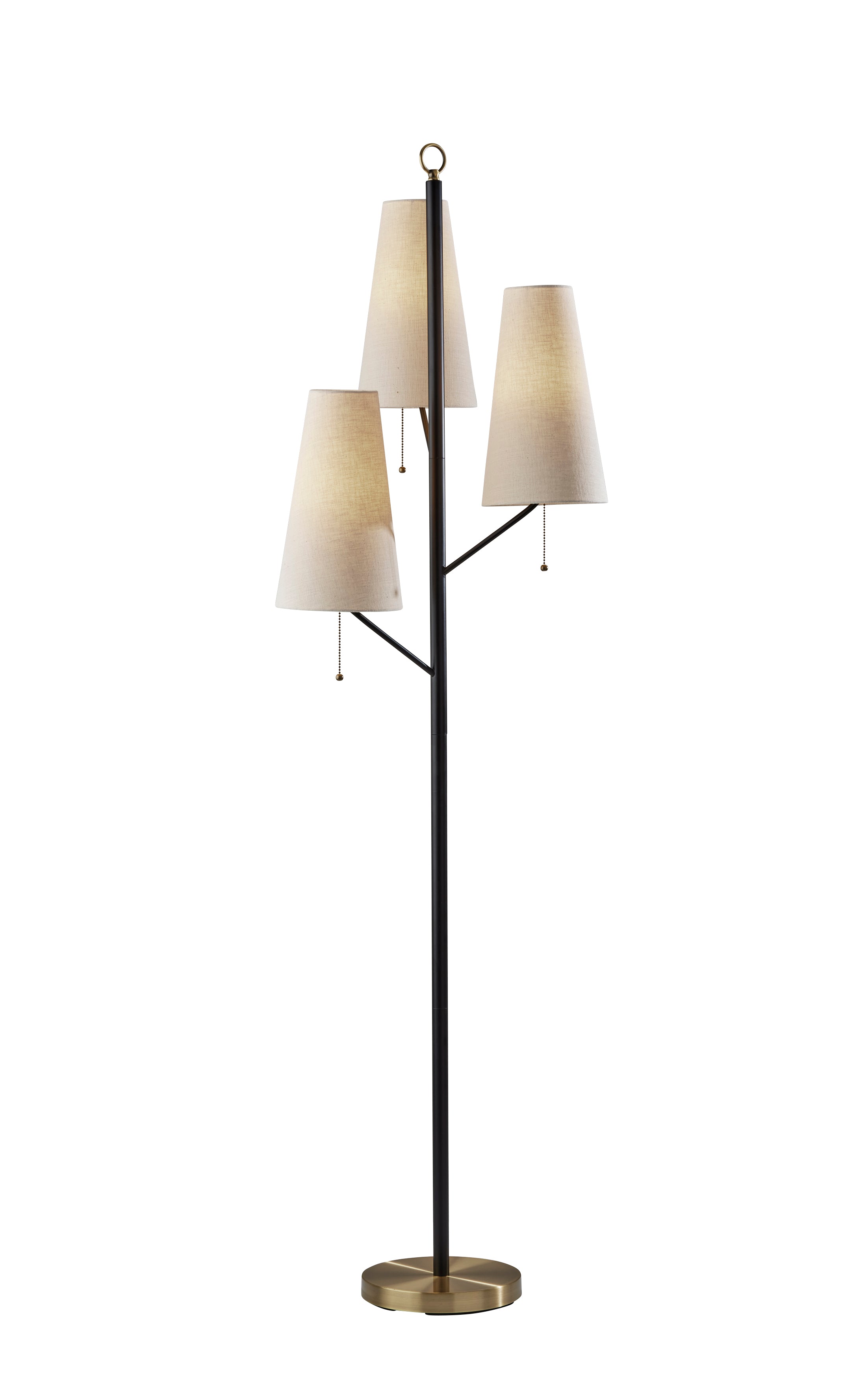 DANIEL Floor lamp Black, Gold - 4176-01 | ADESSO