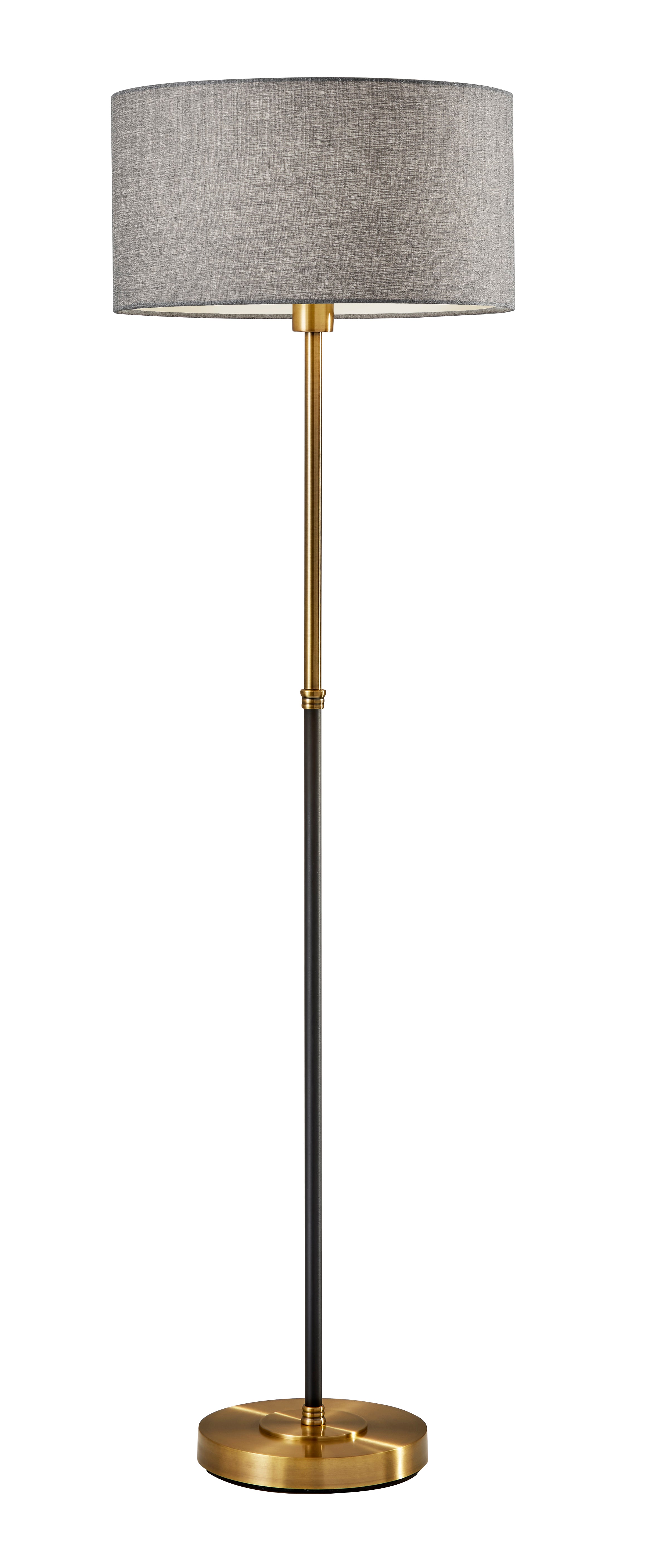 BERGEN Floor lamp Black, Gold - 4207-21 | ADESSO