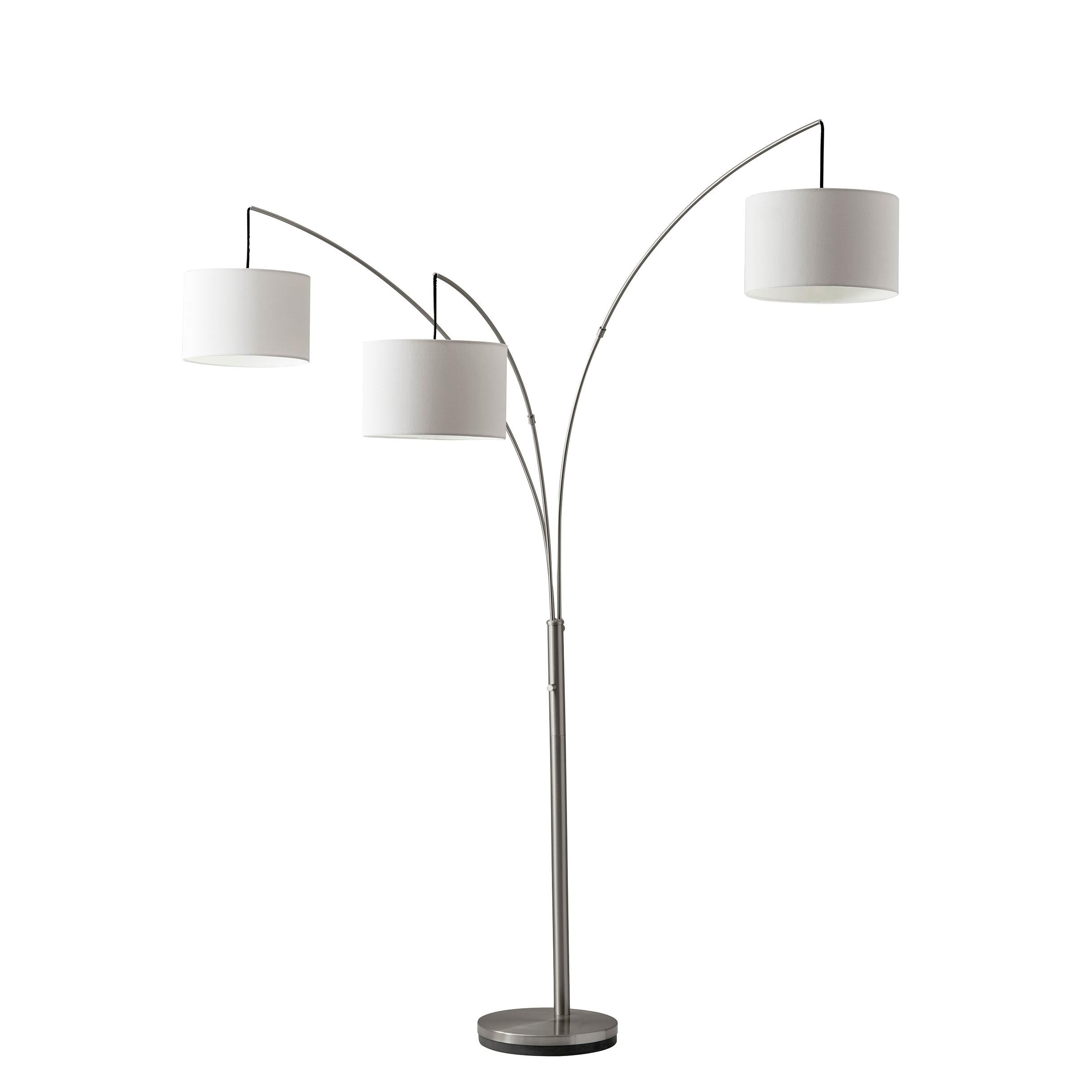 TRINITY Lampe sur pied Nickel - 4238-22 | ADESSO