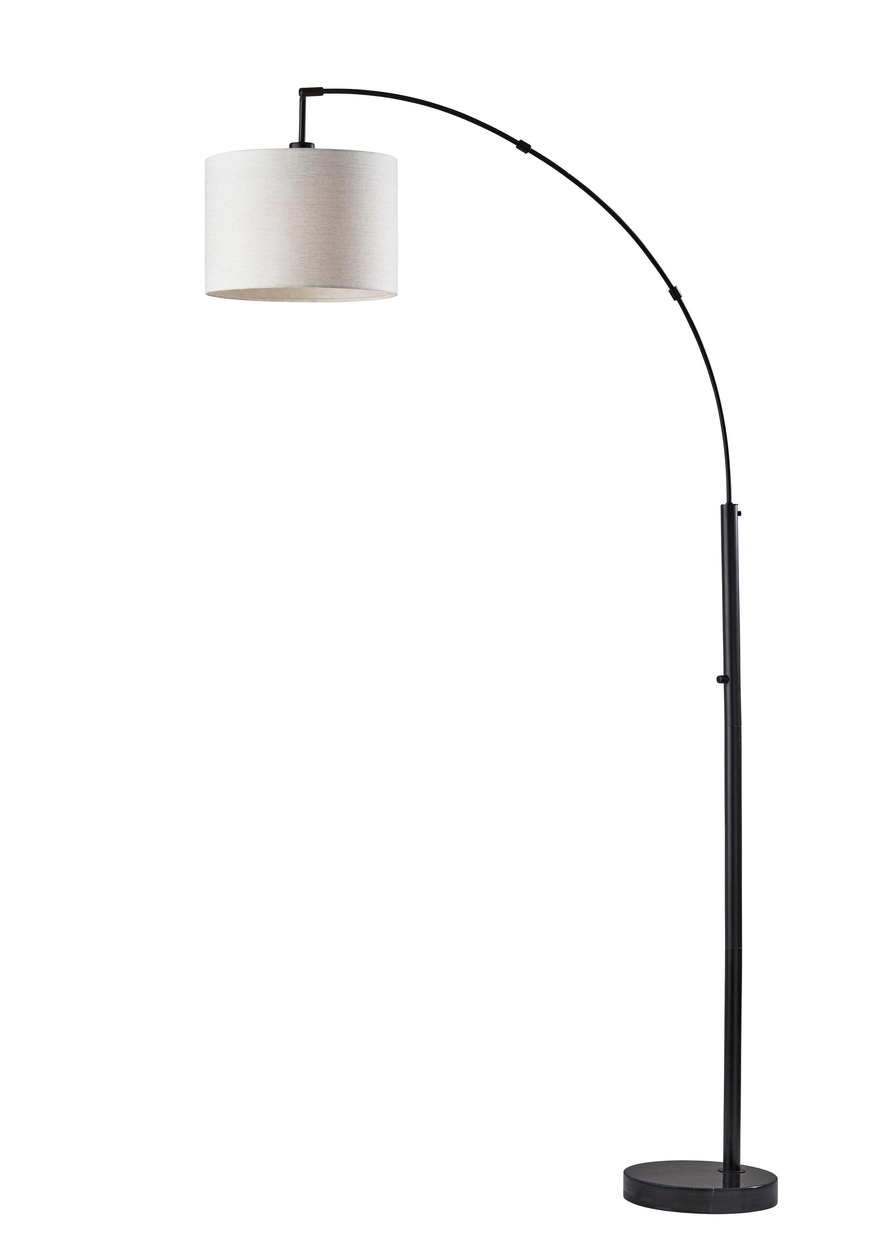 BOWERY Lampe sur pied Noir - 4249-01 | ADESSO