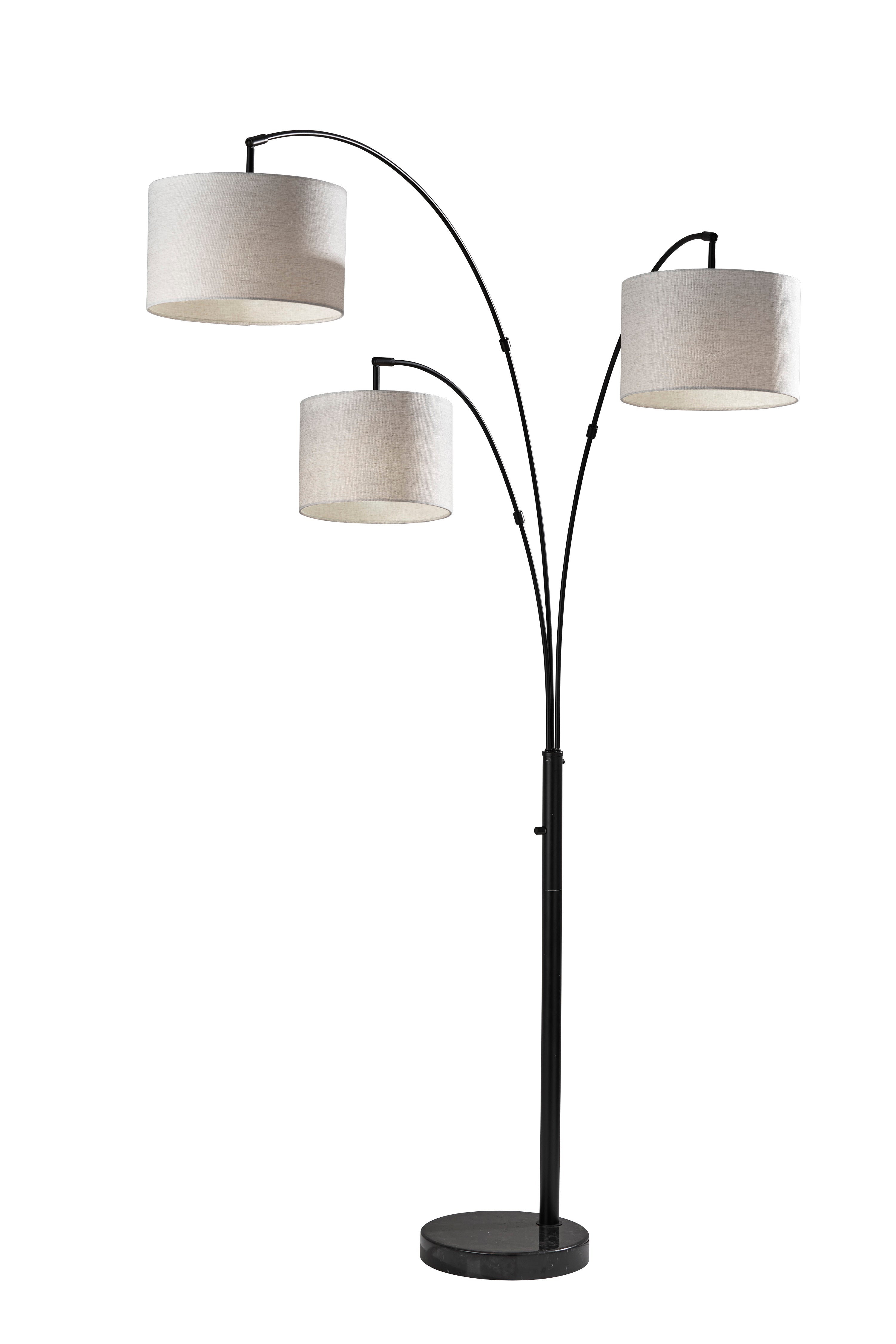 BOWERY Lampe sur pied Noir - 4250-01 | ADESSO