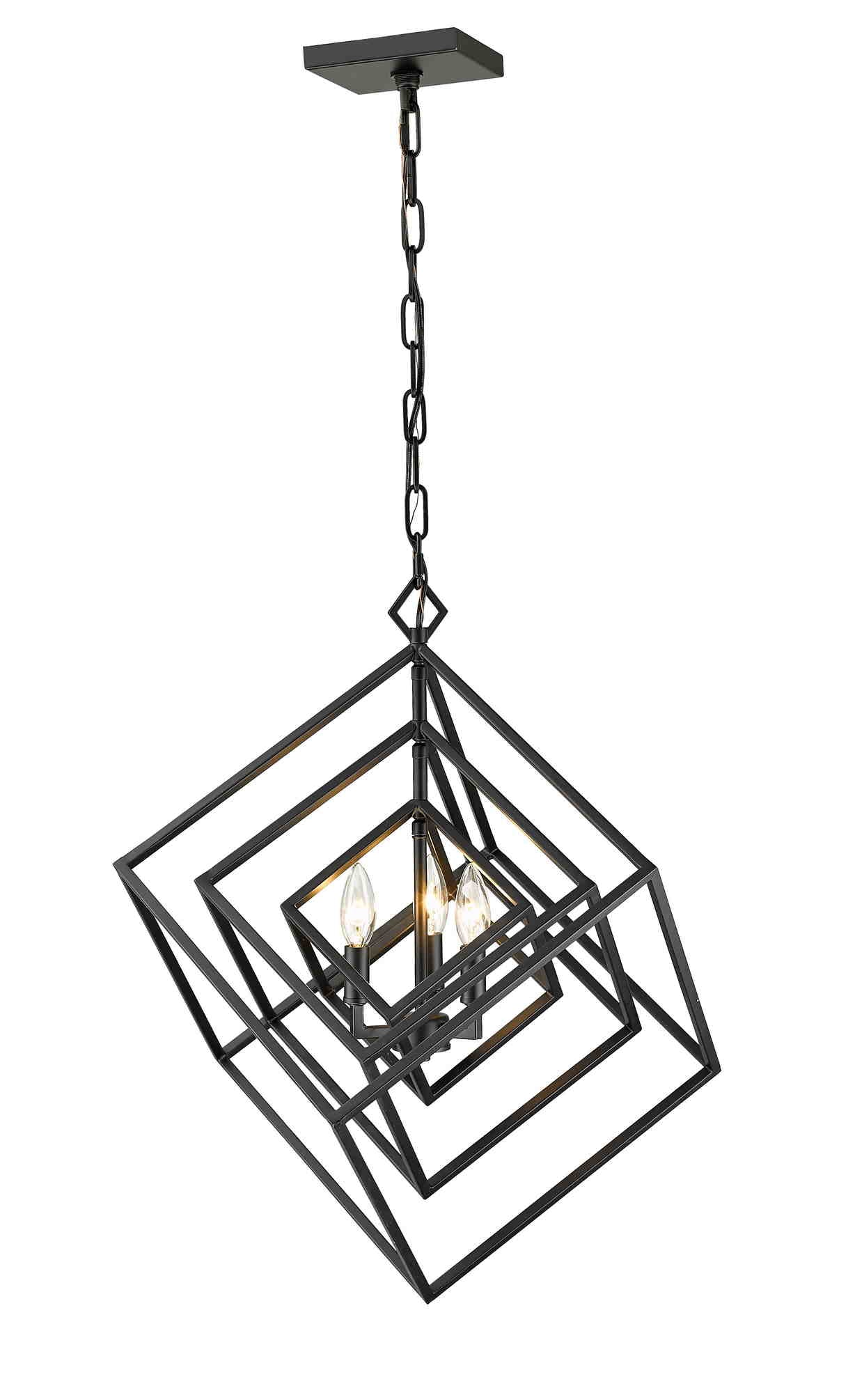 EUCLID Chandelier Noir - 457-3MB | Z-LITE