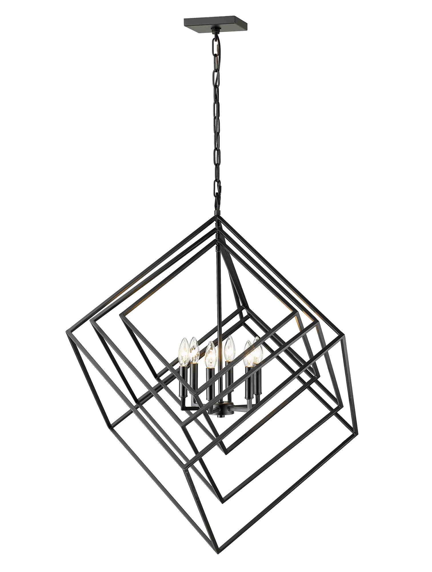 EUCLID Chandelier Noir - 457-6MB | Z-LITE