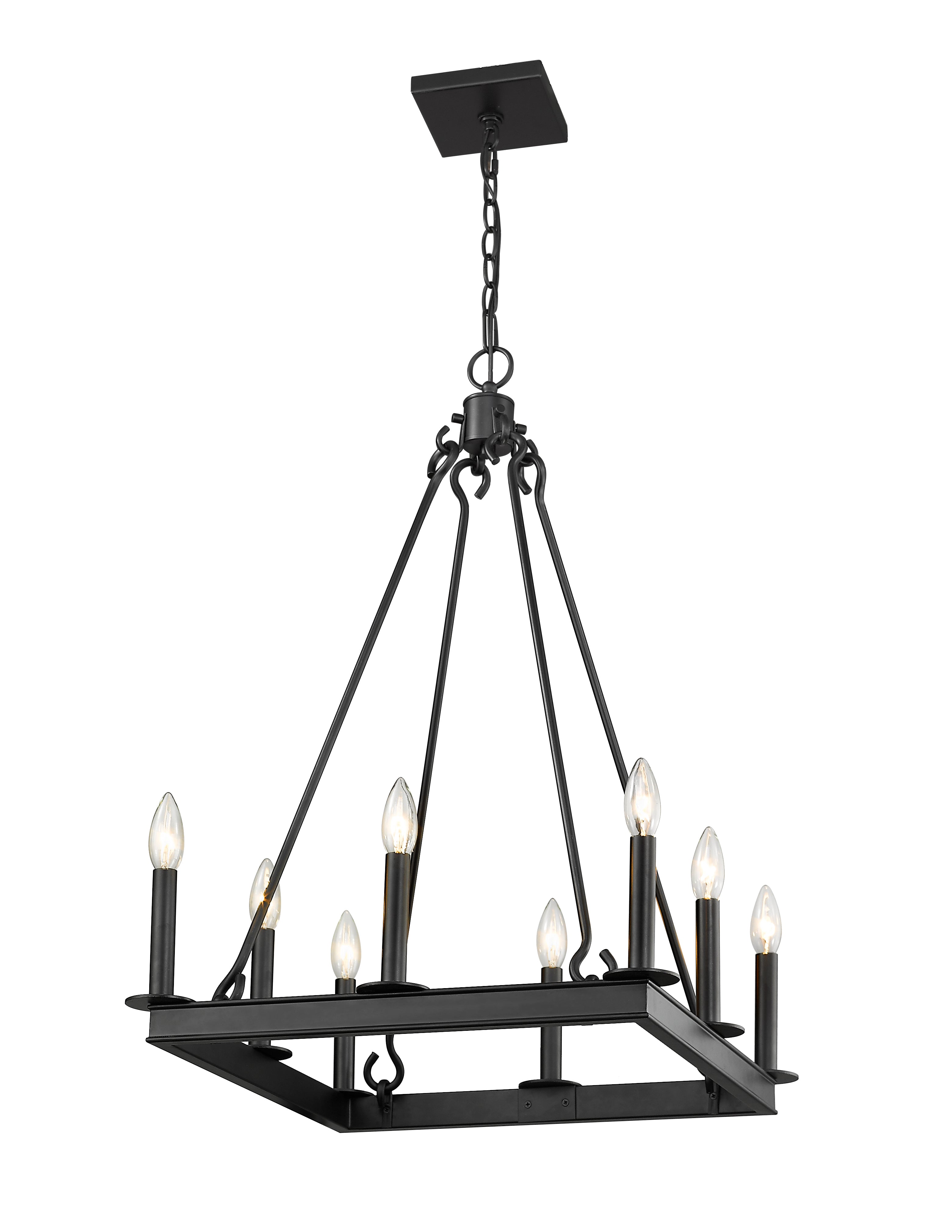 BARCLAY Chandelier Black - 482S-8-20MB | Z-LITE