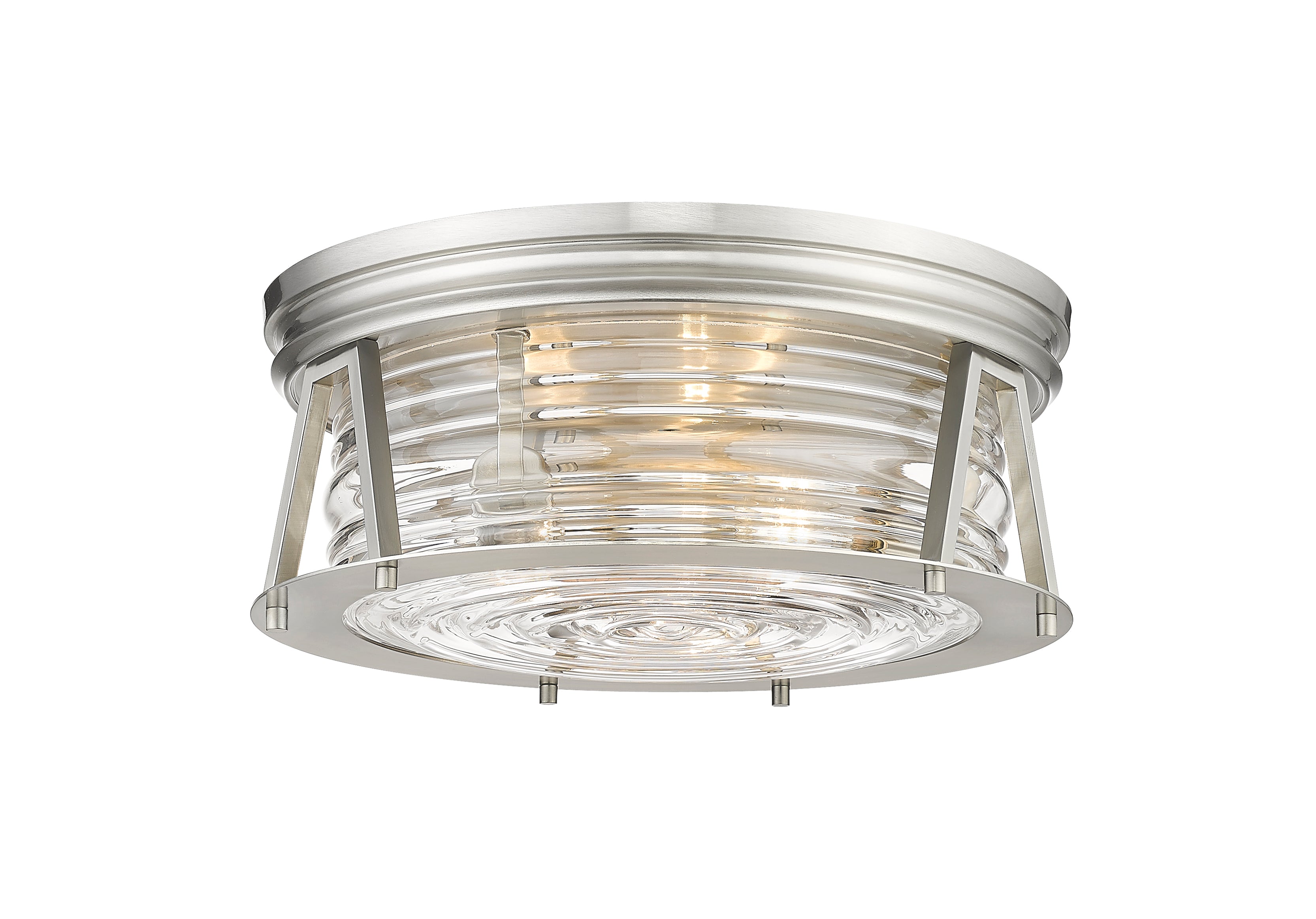 CAPE HARBOR Flush mount Nickel - 491F3-BN | Z-LITE