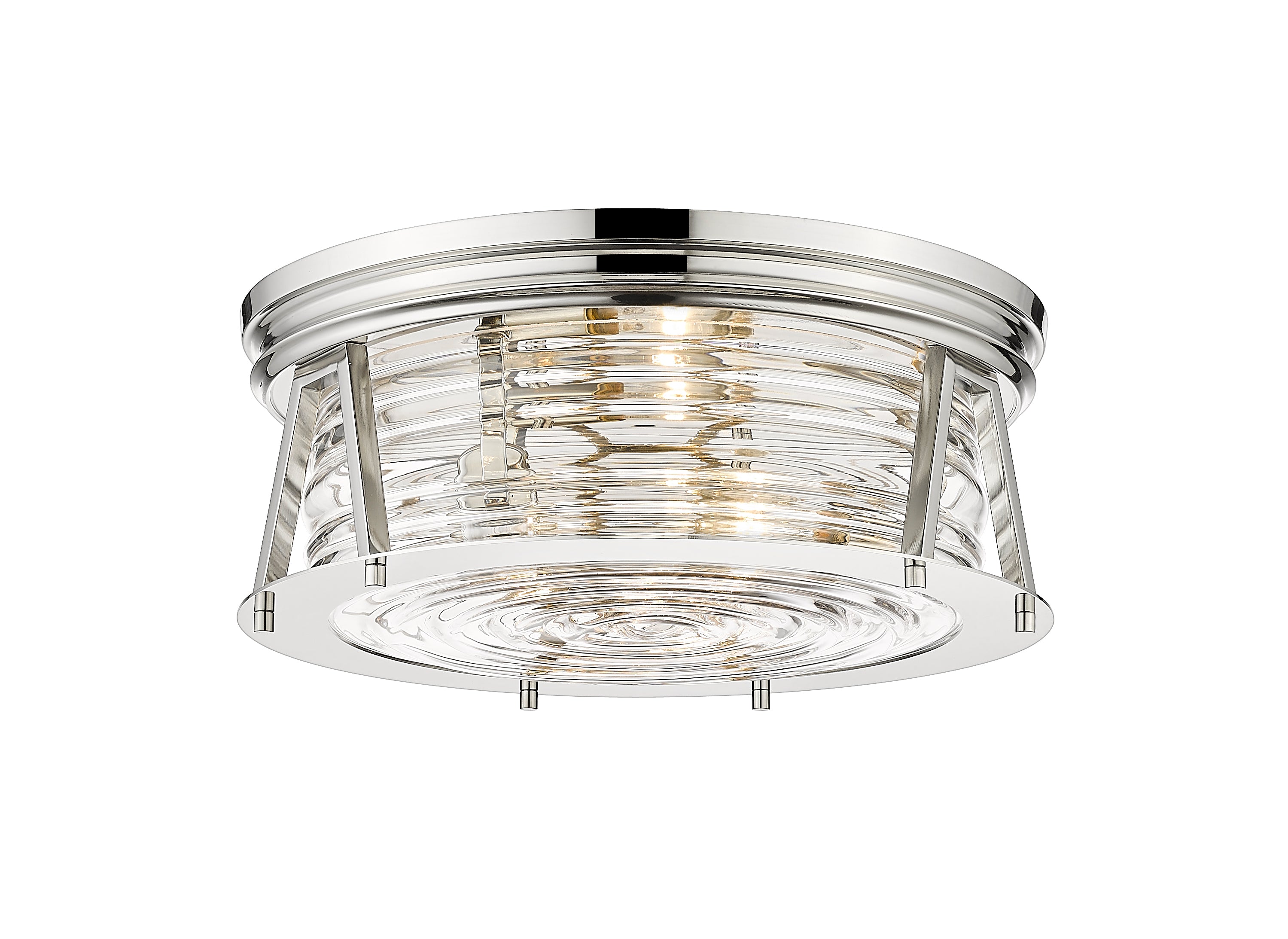 CAPE HARBOR Flush mount Nickel - 491F3-PN | Z-LITE