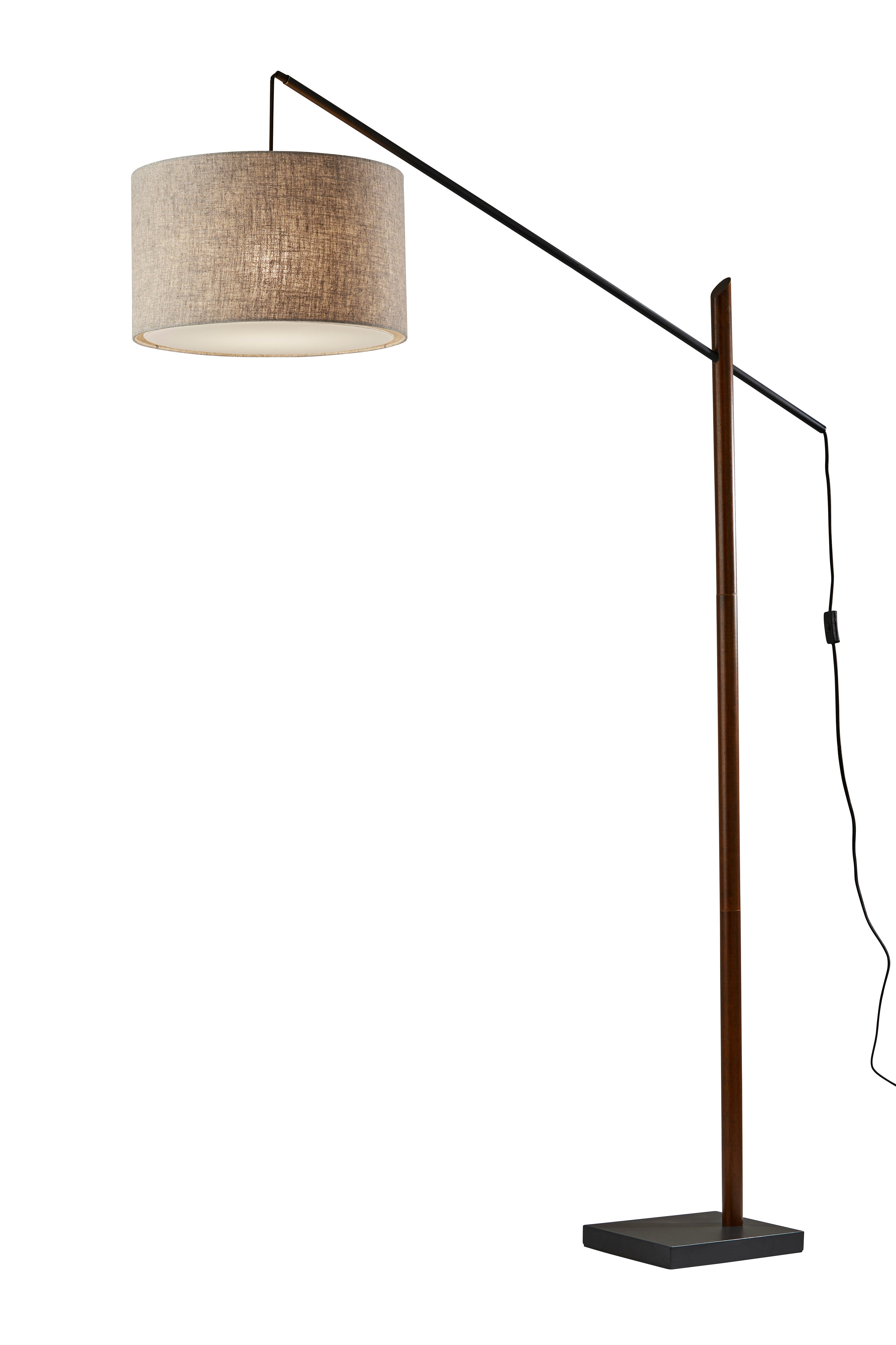 ESQUIRE Floor lamp Black, Wood - 5049-15 | ADESSO