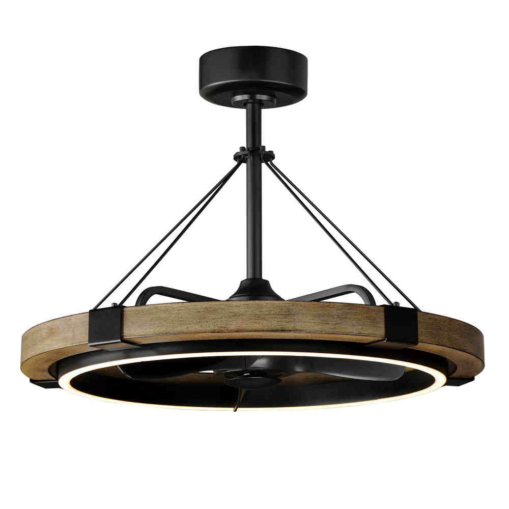 TIMBER Chandelier Noir DEL INTÉGRÉ - 61011DWBK | MAXIM/ET2