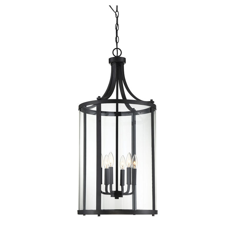 PENROSE Chandelier Noir - 7-1041-6-BK | SAVOYS