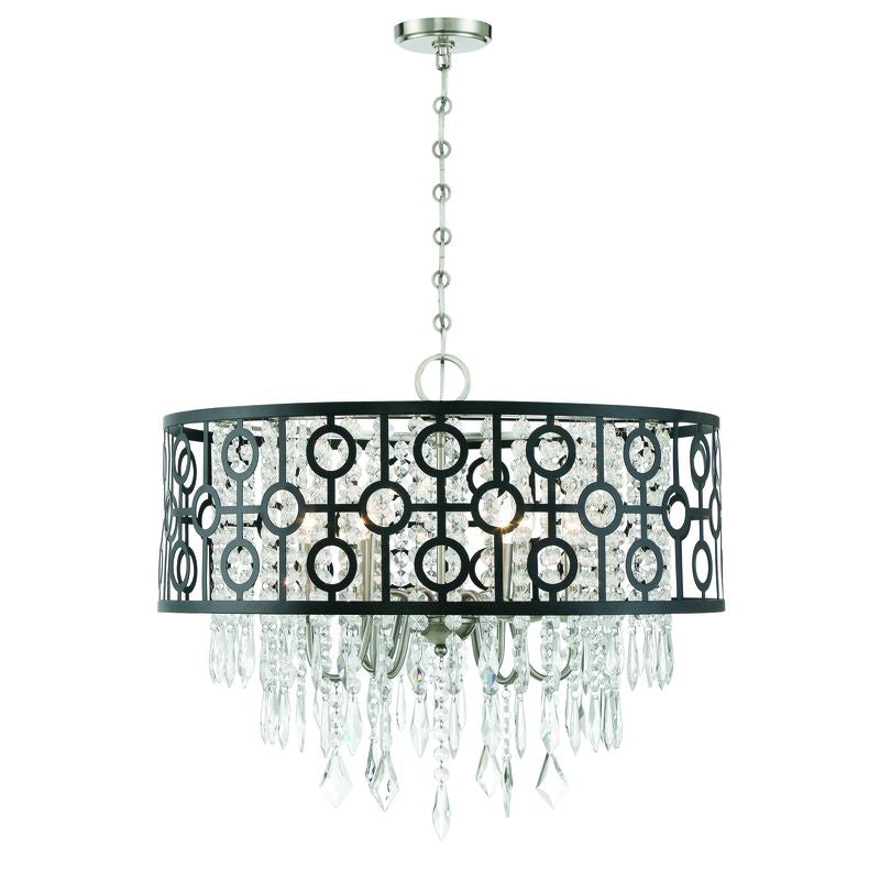 RORY Chandelier Noir, Nickel - 7-1879-6-66 | SAVOYS