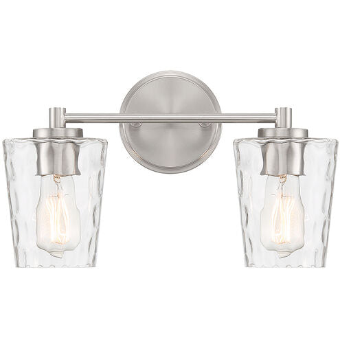 BALLAS Bathroom wall sconce Nickel - 8-5606-2-SN | SAVOYS