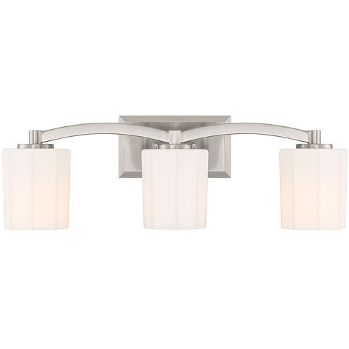 WHITNEY Bathroom wall sconce Nickel - 8-7710-3-SN | SAVOYS