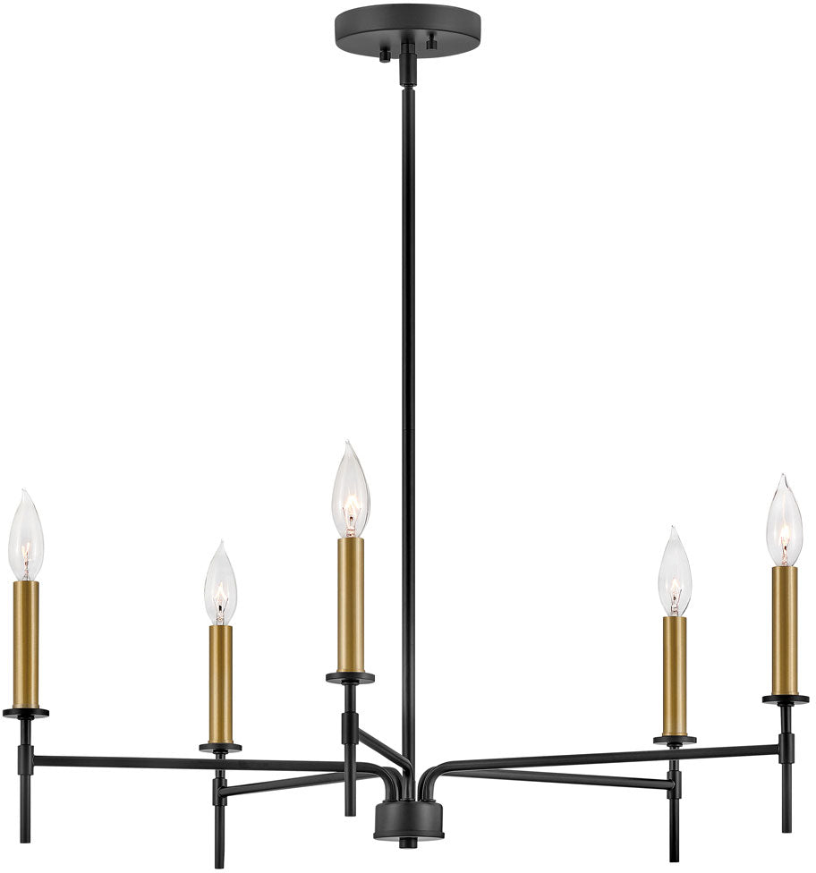 HUX Pendant Black, Gold - 83075BK | HINKLEY