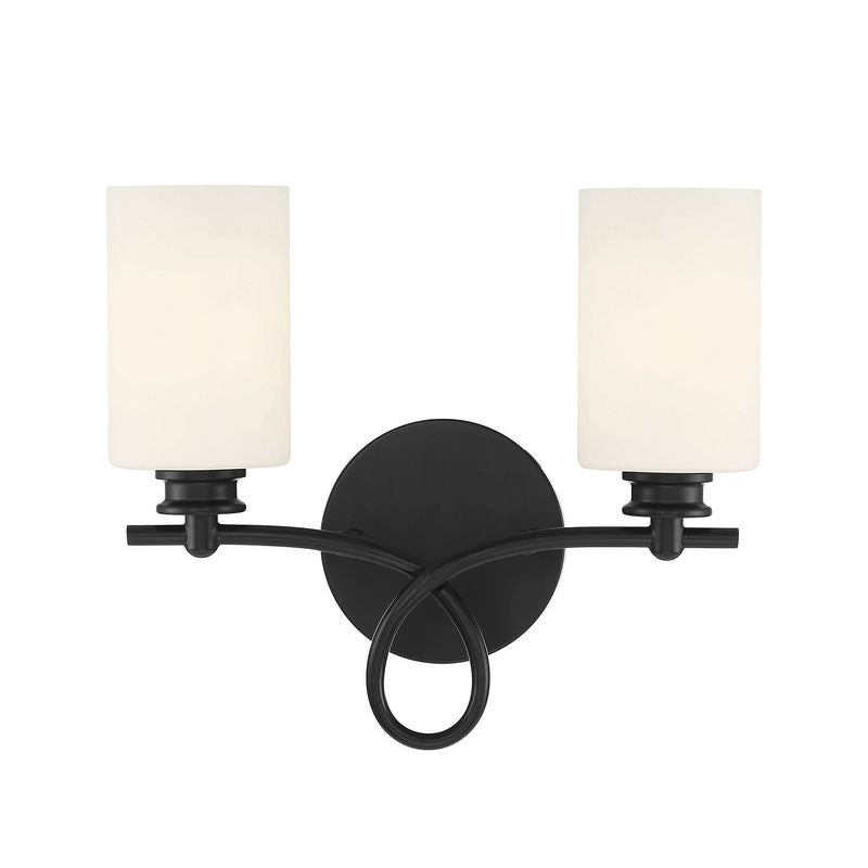 WOODBURY Bathroom wall sconce Black - 8-530-2-BK | SAVOYS