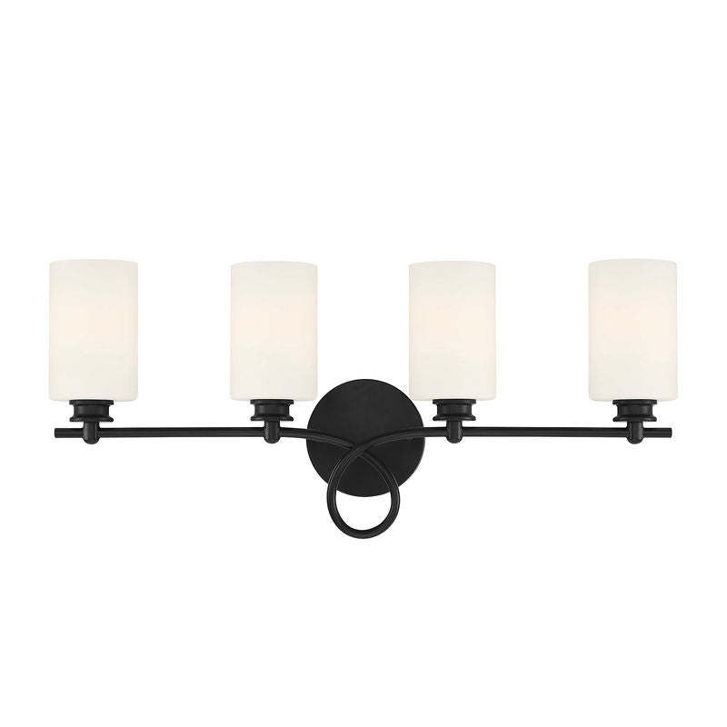 WOODBURY Bathroom wall sconce Black - 8-530-4-BK | SAVOYS