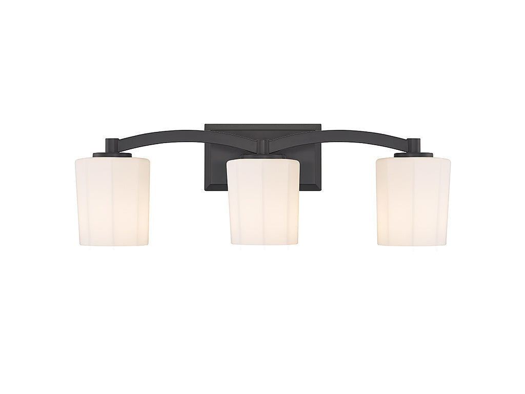 WHITNEY Bathroom wall sconce Black - 8-7710-3-BK | SAVOYS