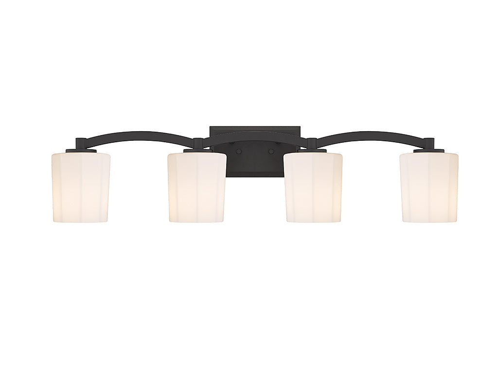 WHITNEY Bathroom wall sconce Black - 8-7710-4-BK | SAVOYS