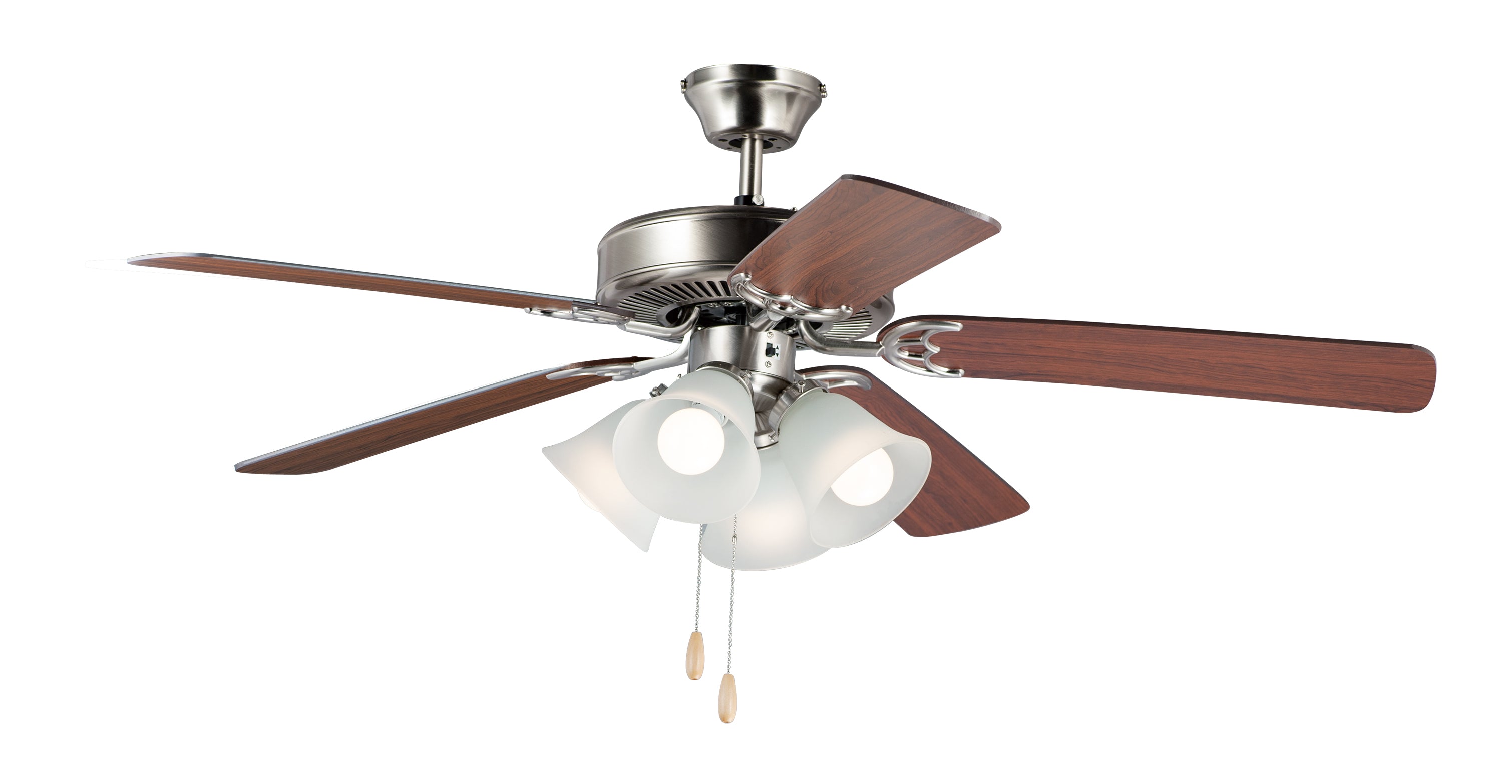 BASIC-MAX Ceiling fan Nickel, Brown - 89907FTSNWP | MAXIM/ET2