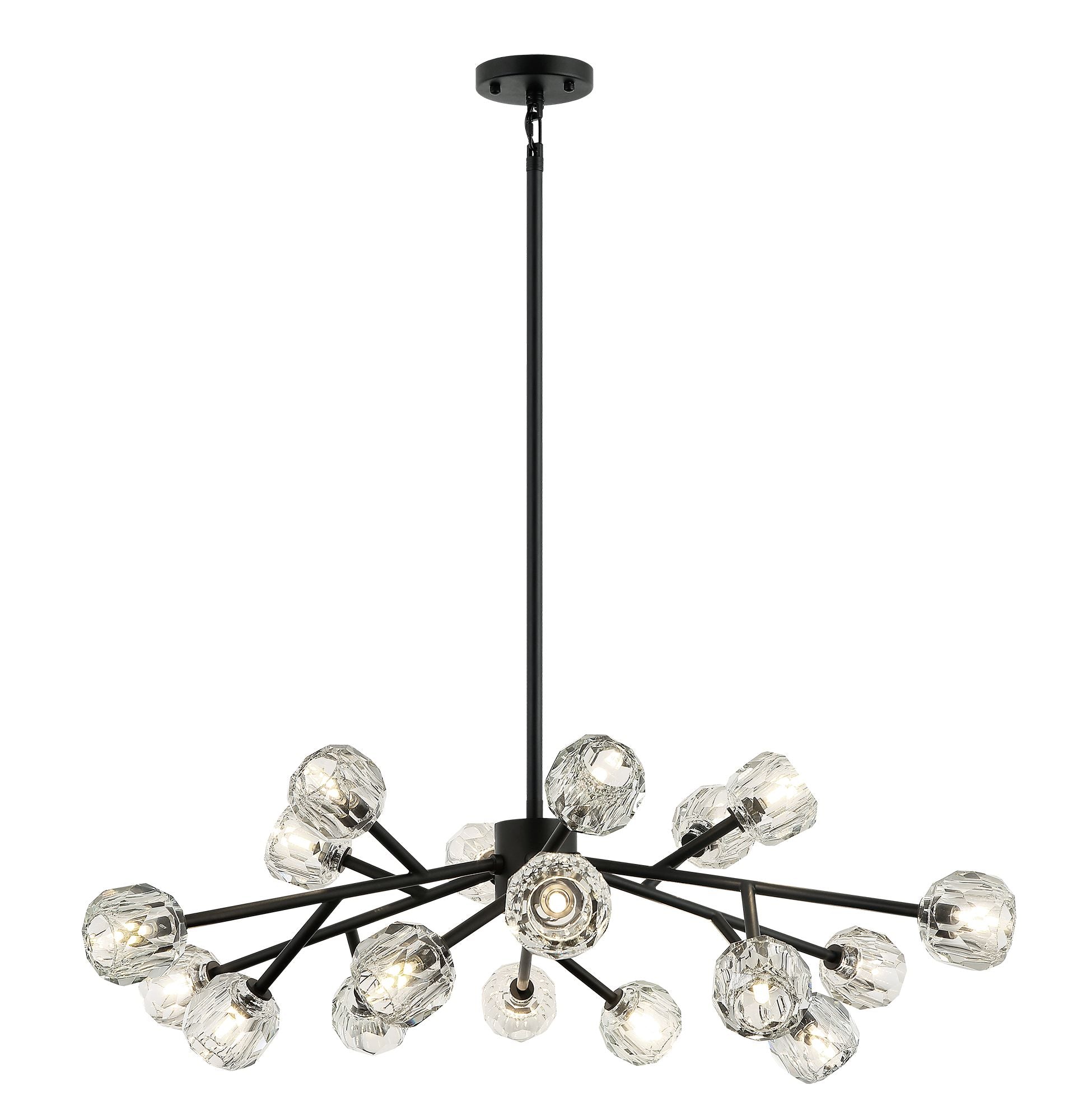 ROSA Chandelier Noir - C61418MB | MATTEO